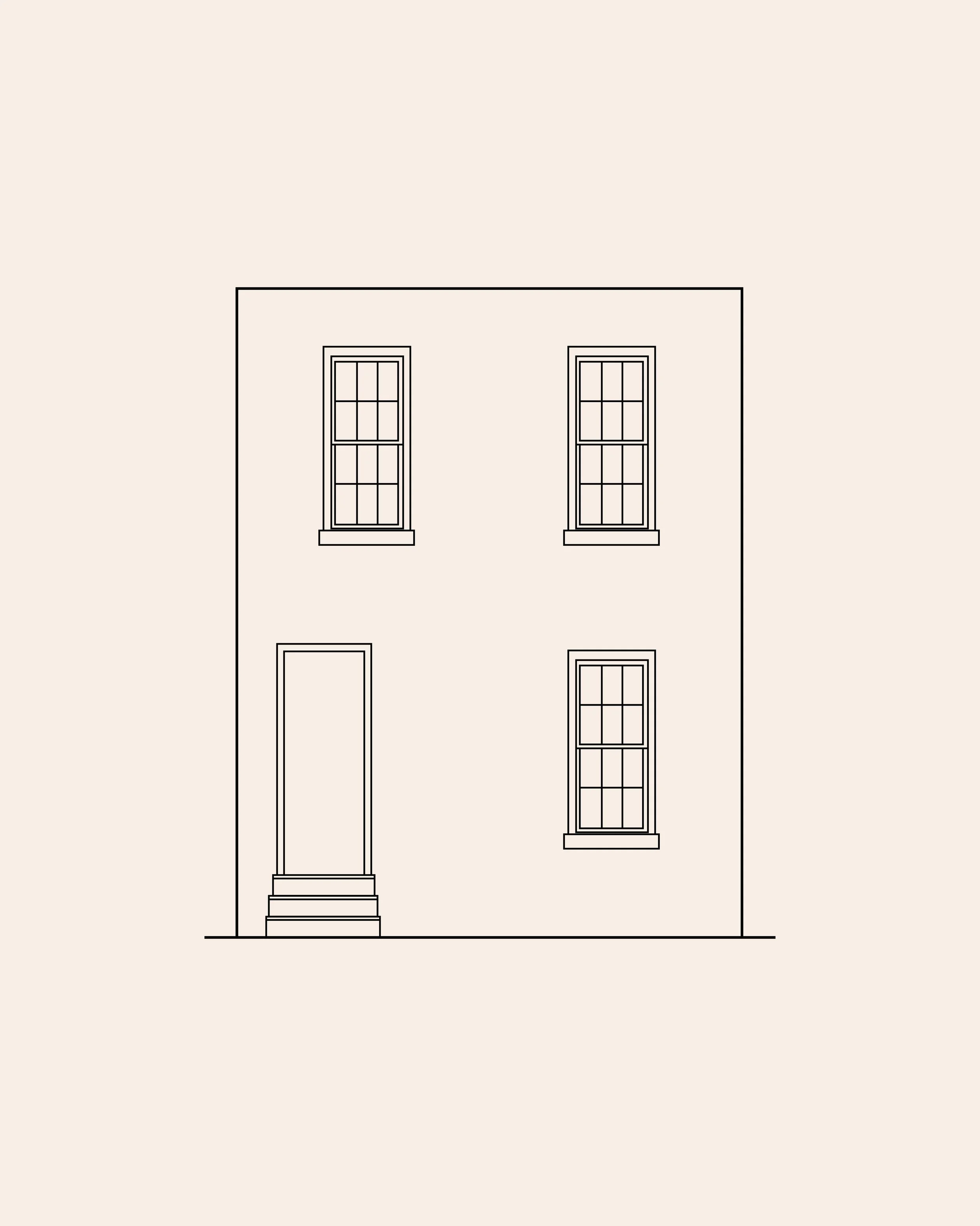 Type L, L': Three-Bay Row House