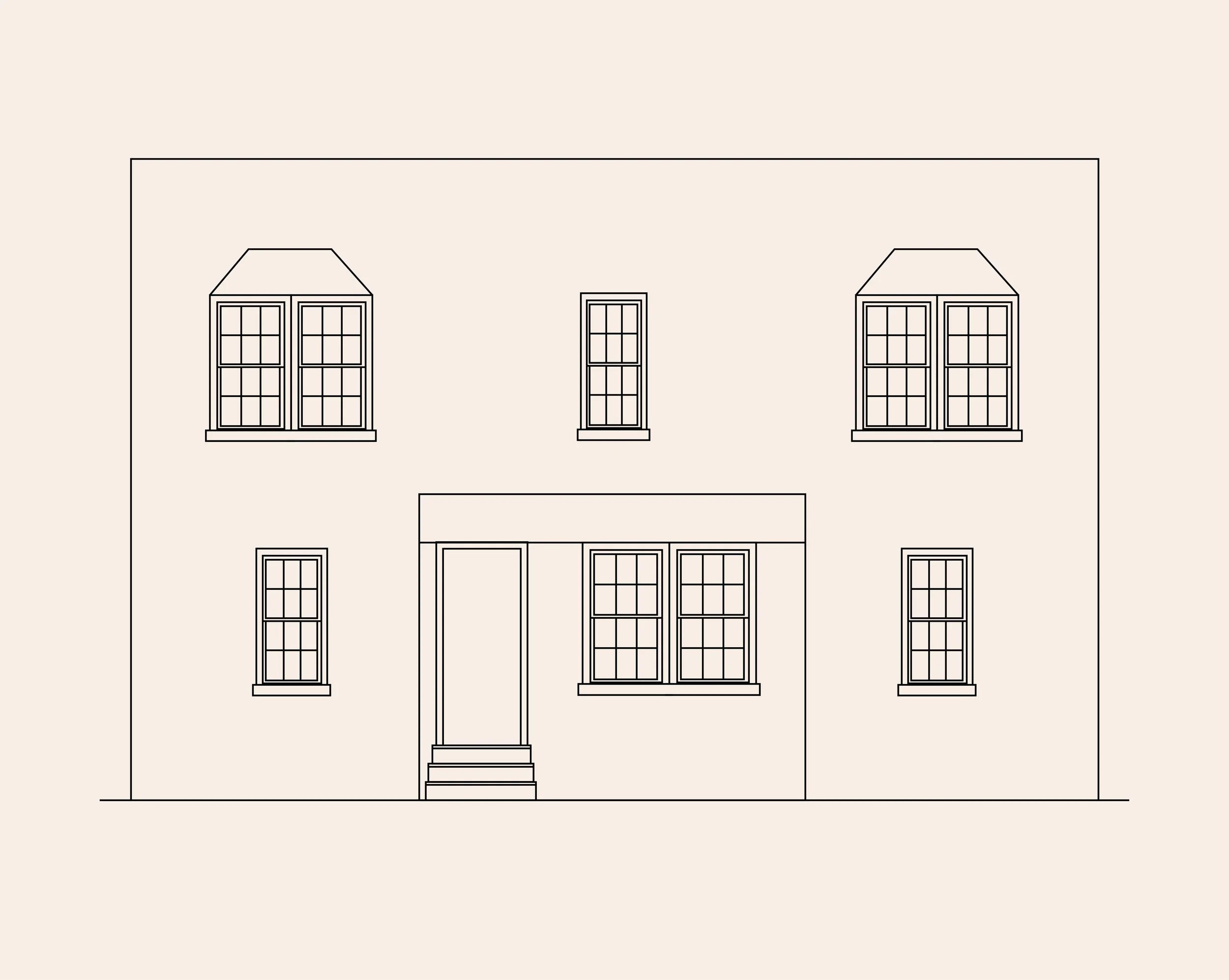 Type R, R': Three-Bay Row House