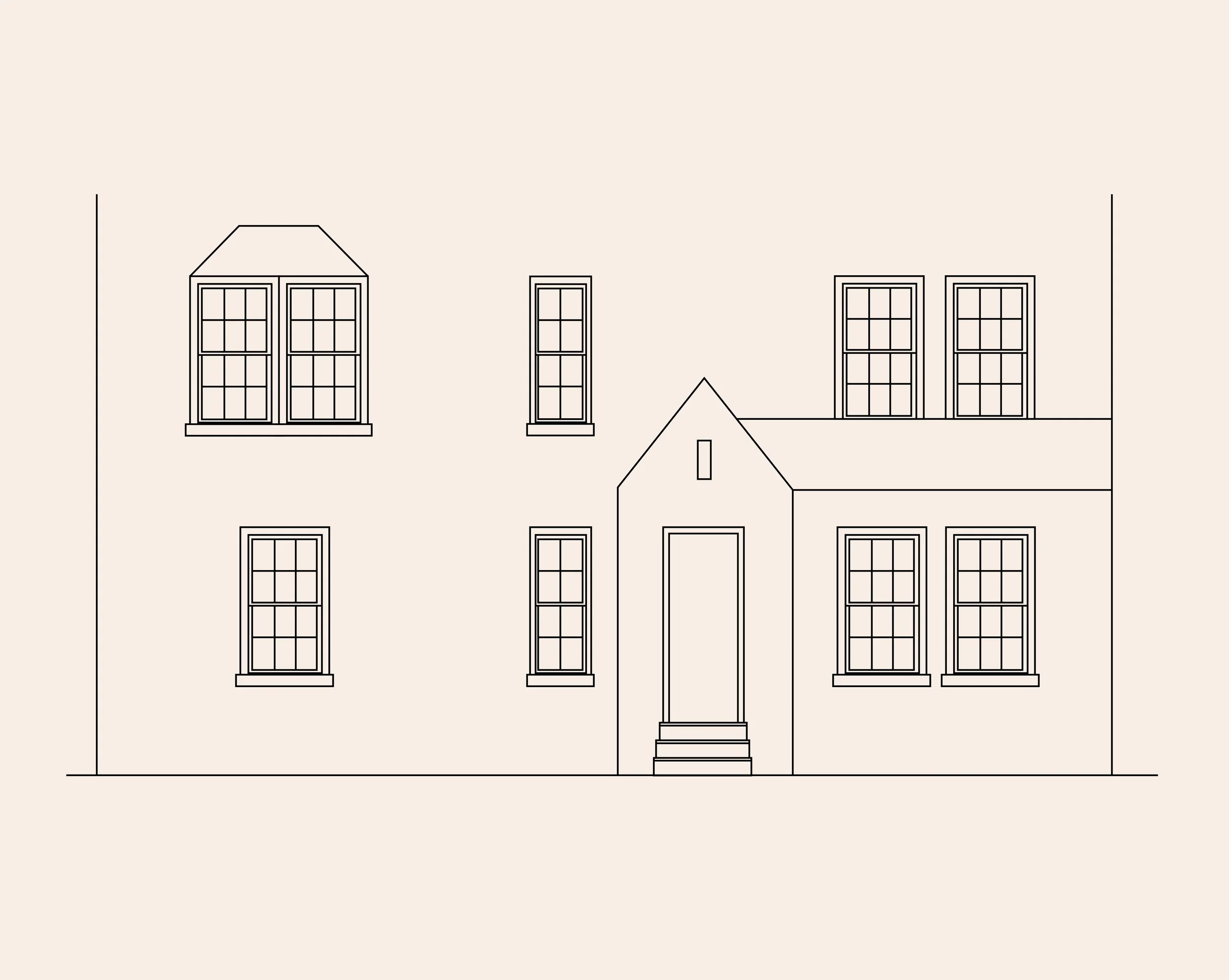 Type T, T': Four-Bay Row House 