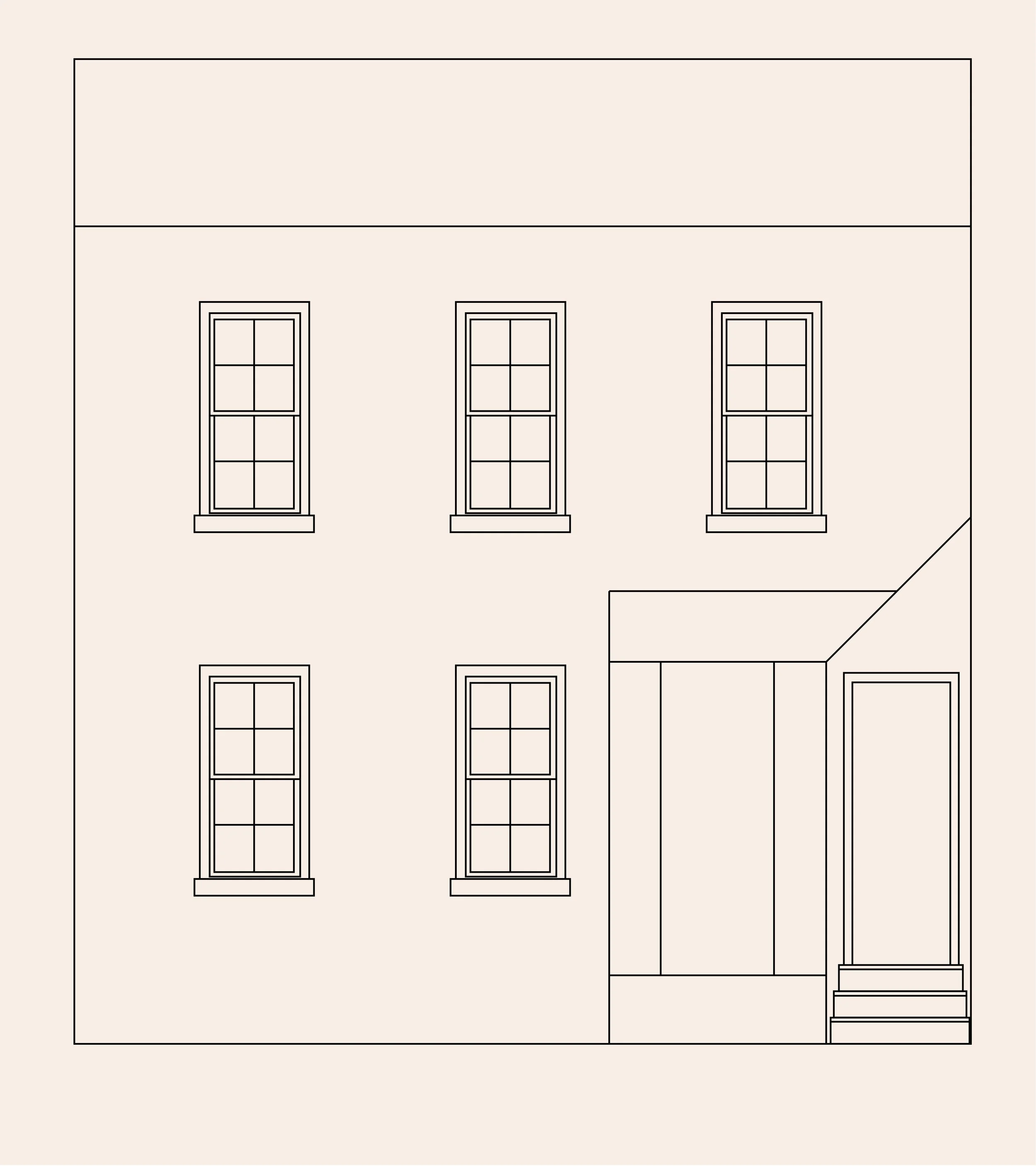 Type N,N': Four-Bay Row House