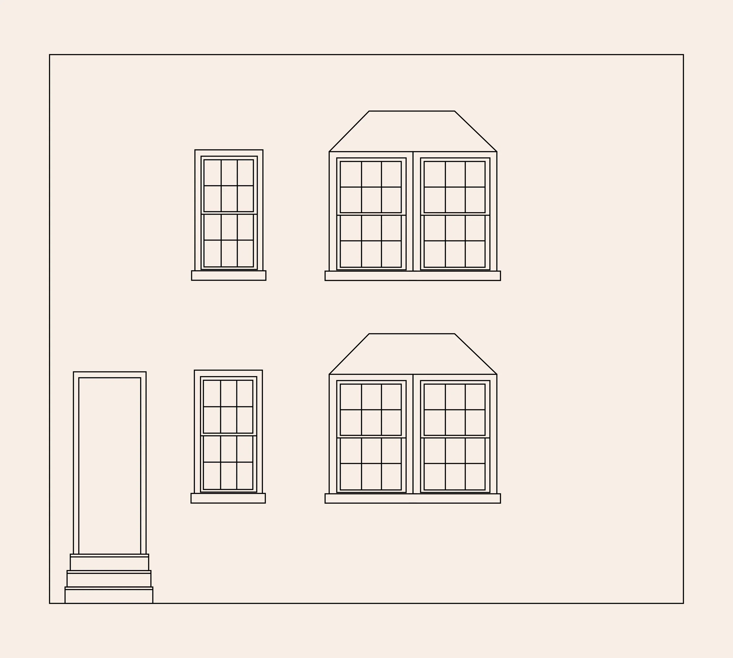 Type H, H': Three-Bay Row House 