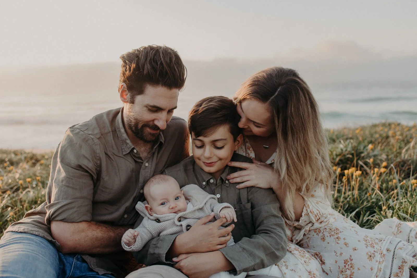 Bump and Baby family photos in the Northern Beaches