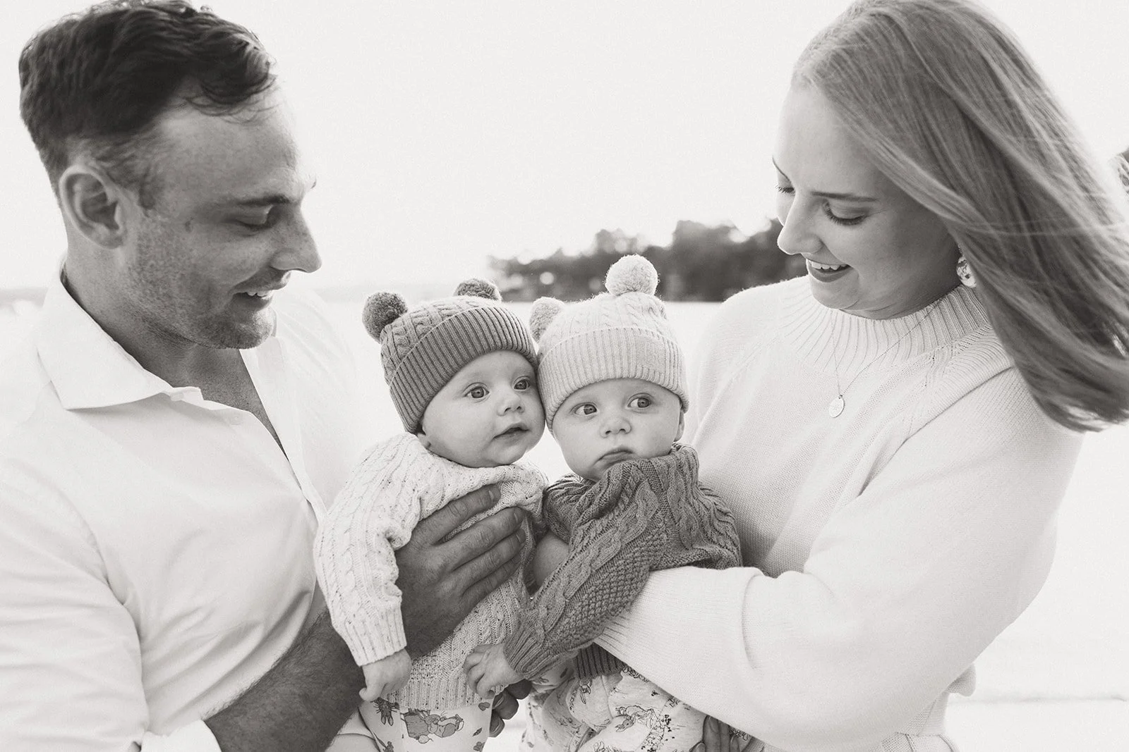 Parents with twin boys