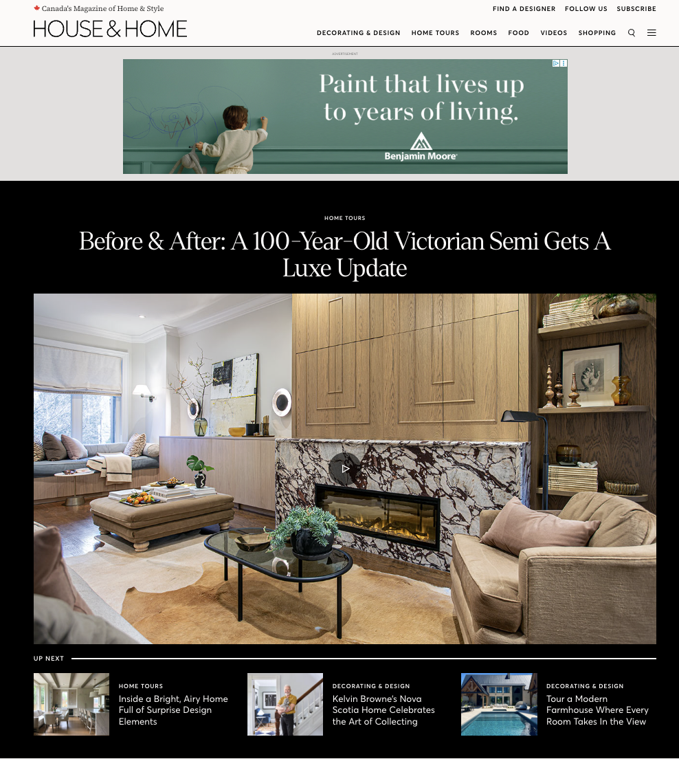 Residential interior design by Keeley McCleary Interiors, Toronto interior designer