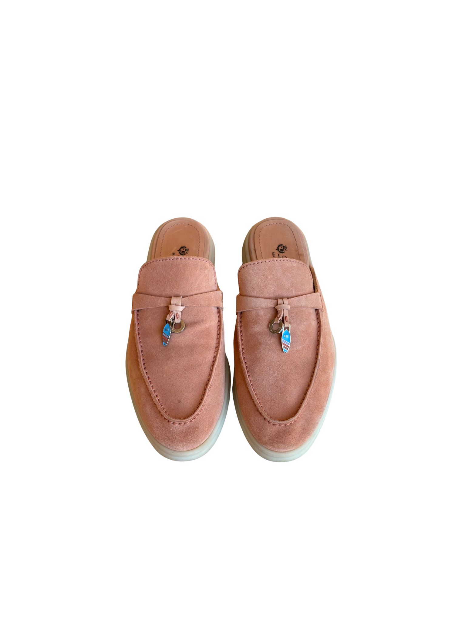Loro Piana Mules Charms Walk rose