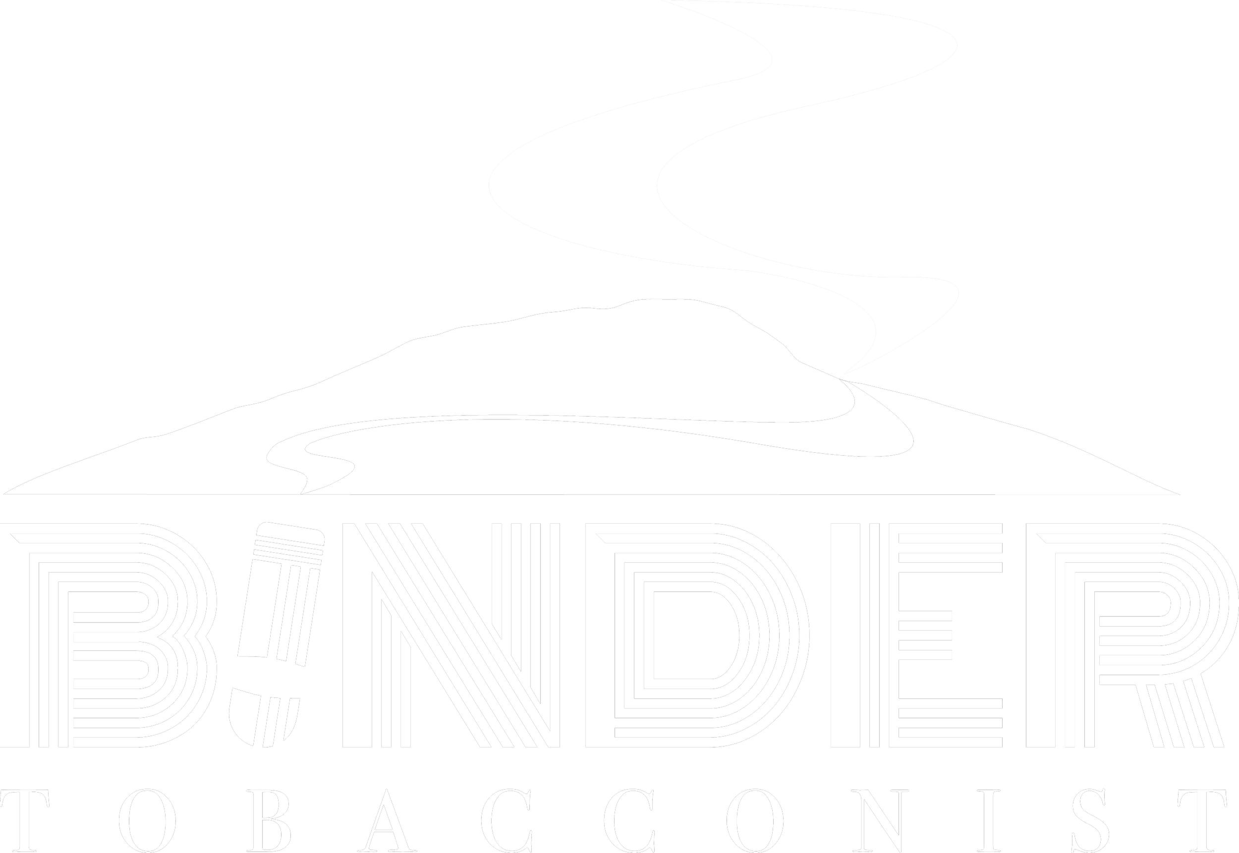 Black and white logo with a stylized winding road or river above the words 'Burnt Finger To Bachelor' in a bold, decorative font.