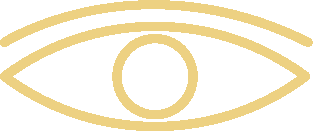 Symbol eines Auges in Goldfarbe