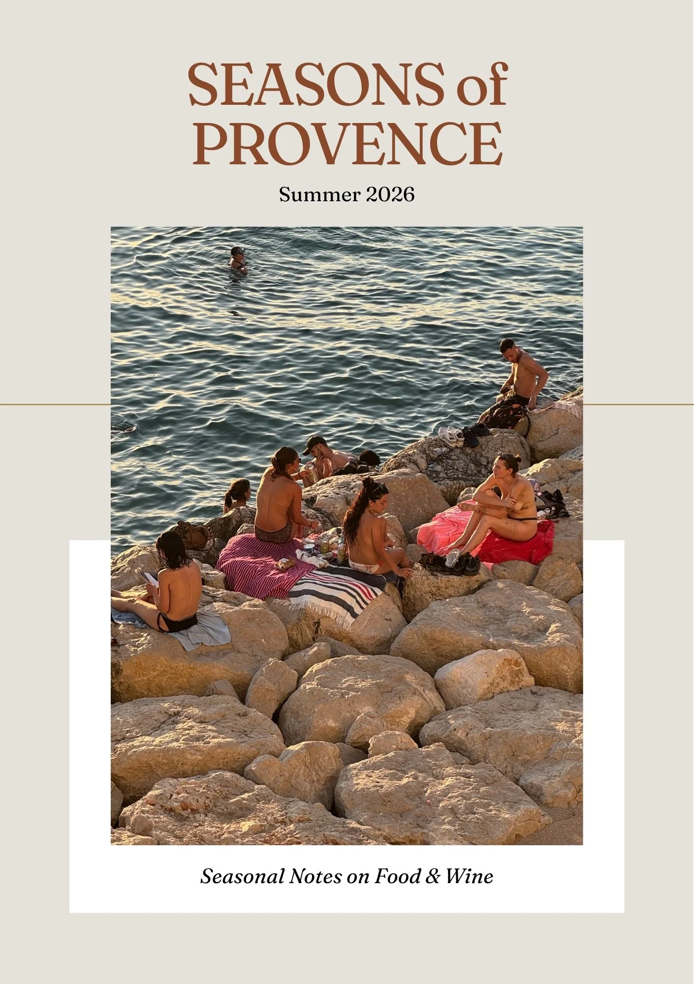 People relaxing on rocks by the water, some sitting, some standing, with several towels and personal belongings, enjoying a summer day at a rocky shoreline.