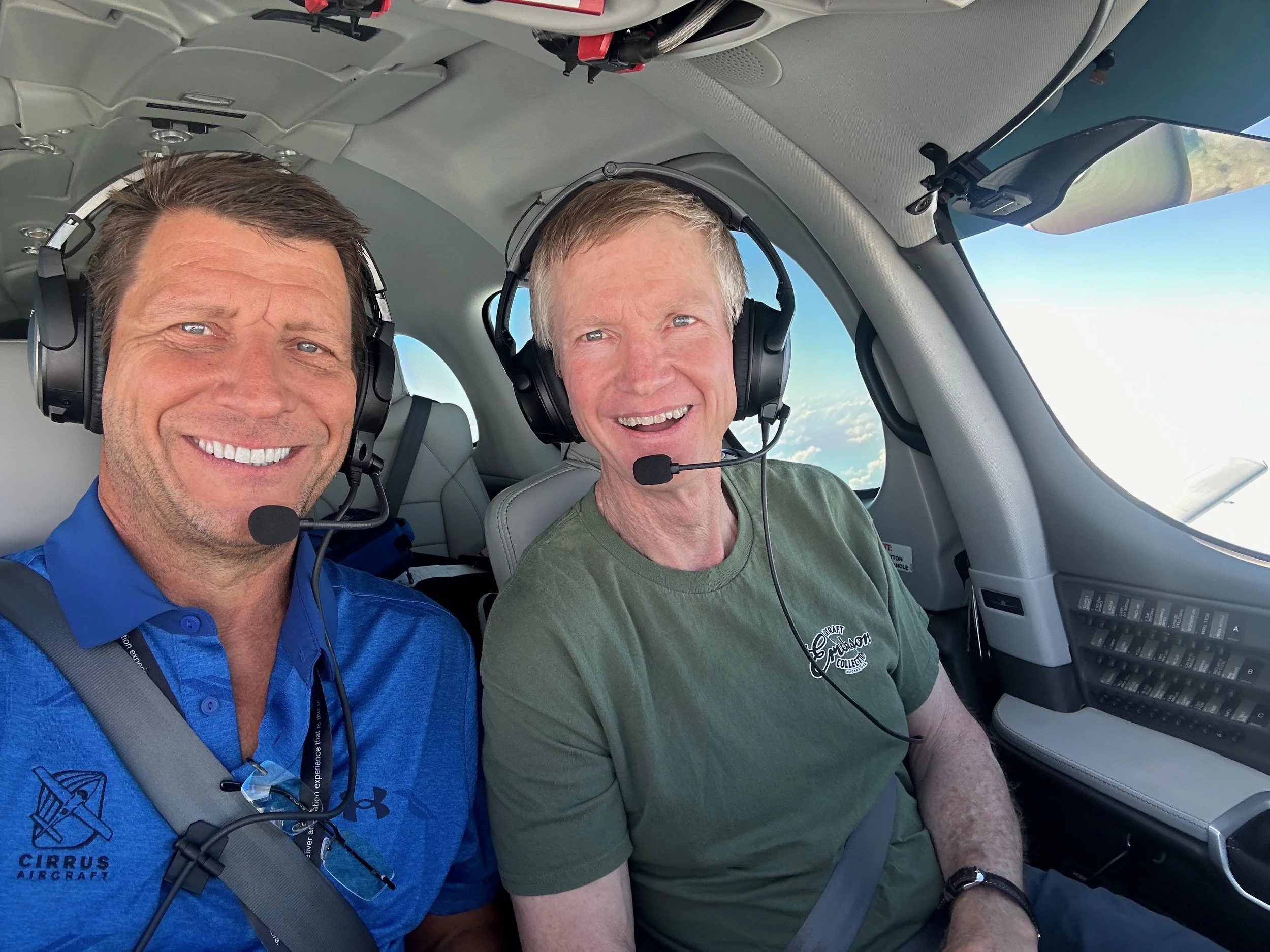 One-on-one SF50 owner-pilot mentorship and advanced IFR training with Tim Decker during real-world flight instruction.