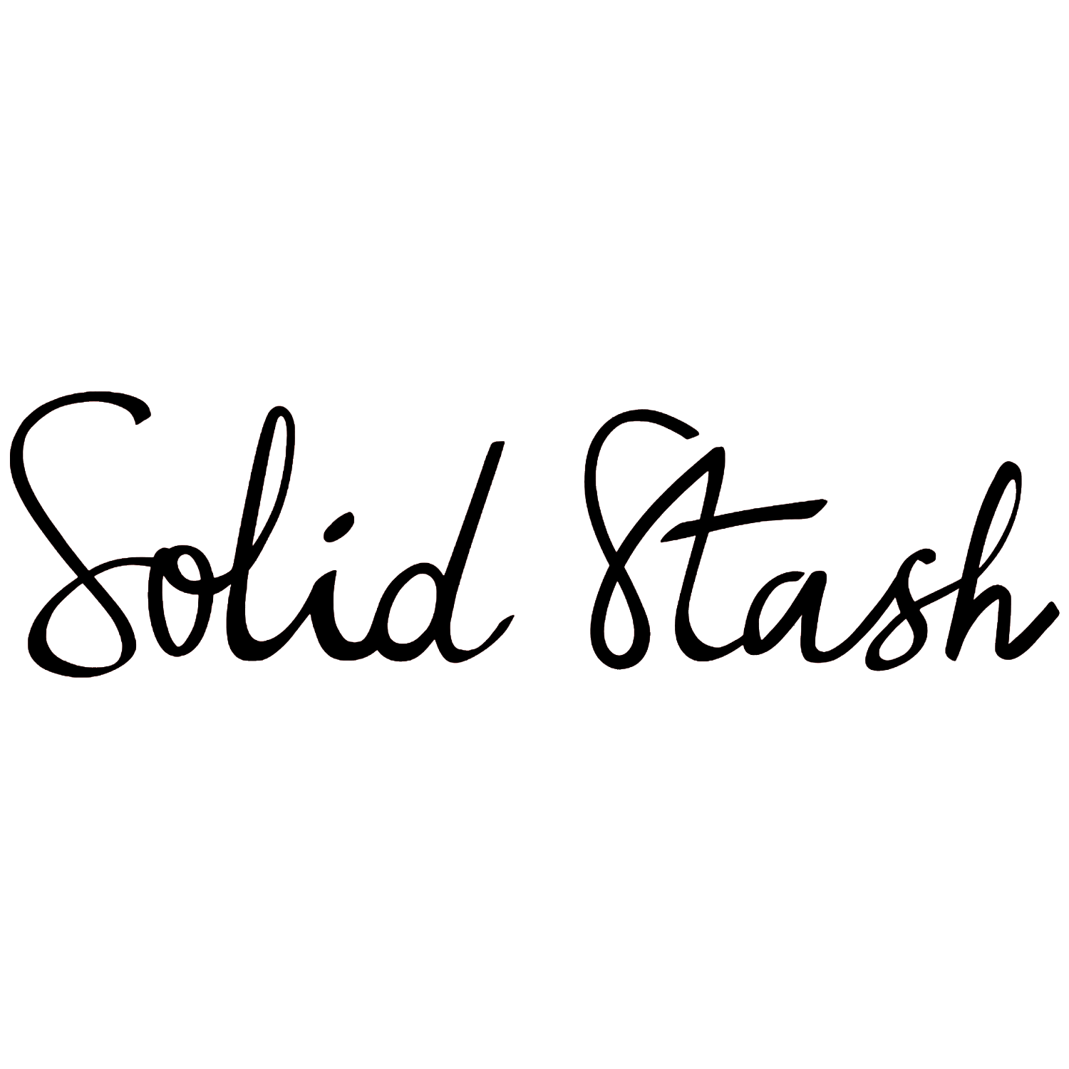 Decorative text reading 'Solid Cash' in cursive neon style