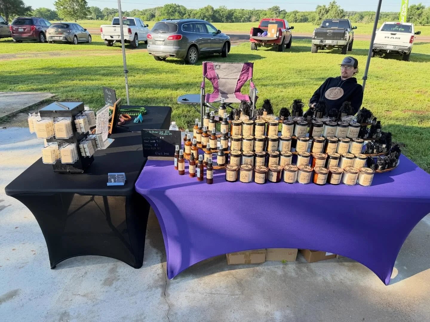 Set up and ready to go! Come and see me!! Located at Bee Kind Honey in Mexia
