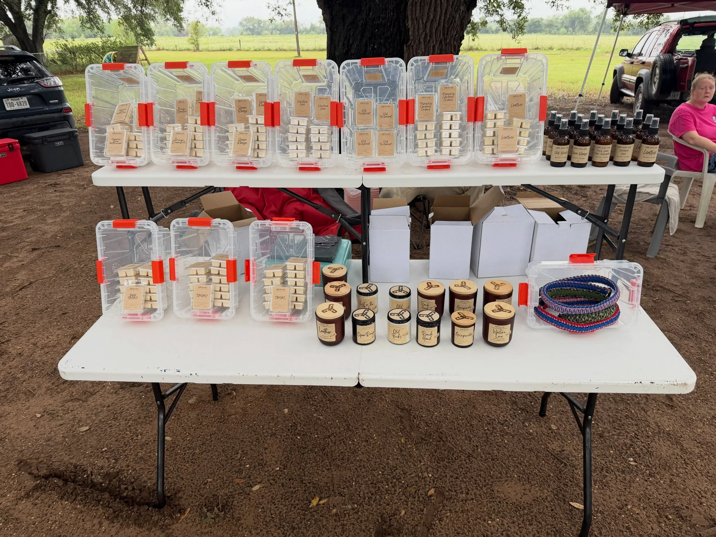 Split up some of my stuff and out here at the M&rsquo;heya farmers market! Weather is good and quite a few other vendors out here. Come on out.