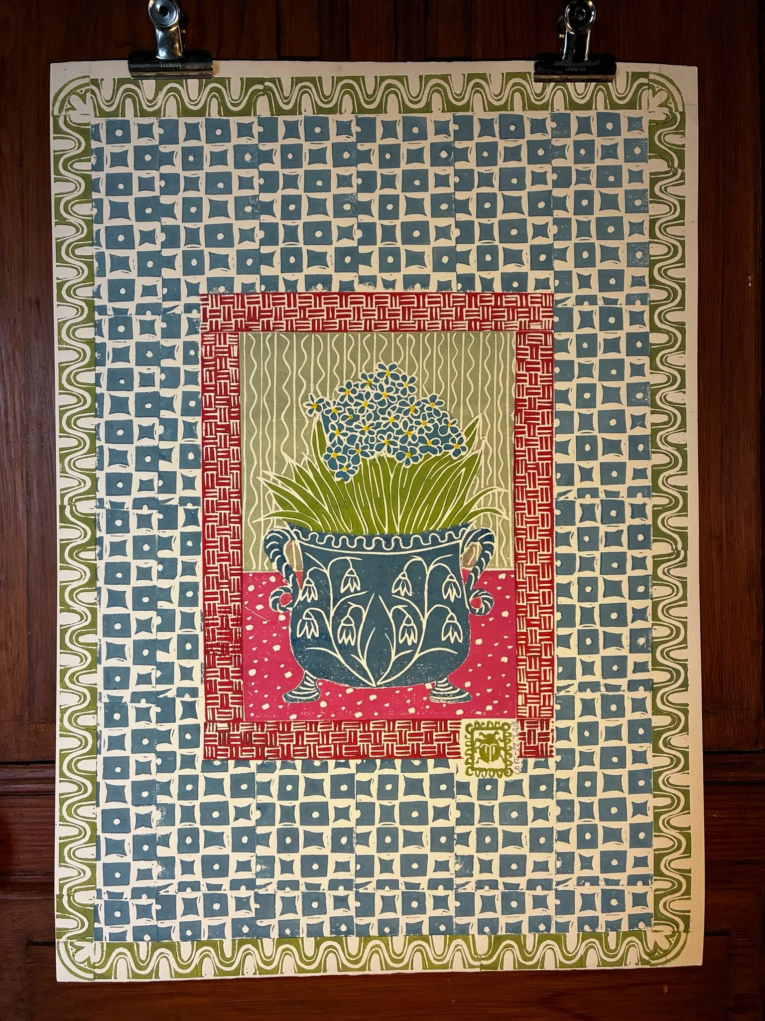 Vergissmeinnicht in blauem Topf