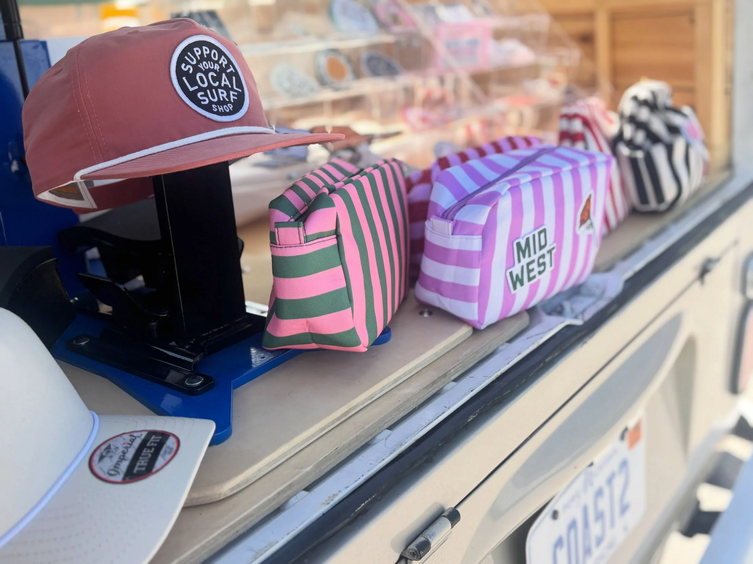 😎 Make it yours.

We do custom patching at Coast! 

🌊 Pick your favorite hat, tote, cosmetic bag, or clutch, then choose your patches and we&rsquo;ll bring your vision to life. ✨

🧢 Hats: We have several styles + tons of color options, so there&rs