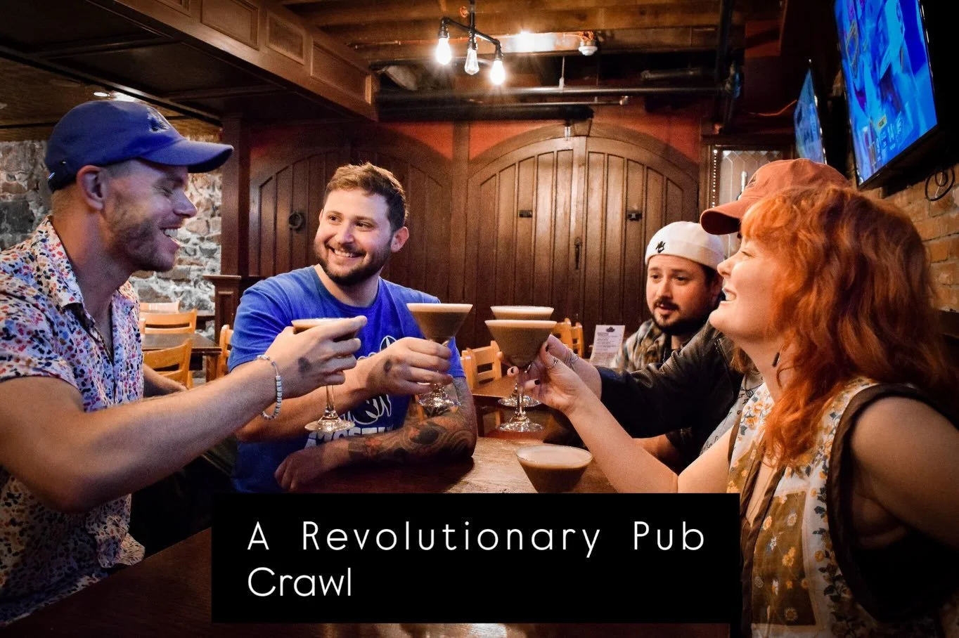 Come along with us on our brand new Mostly Accurate Revolutionary Pub Crawl for one heck of an adventure! On this crawl, we stop at four unique bars, each with their own speciality drinks, stories, and history!

Join us, as we separate Boston fact fr