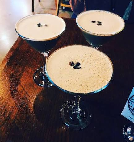 Espresso martini at Modern Underground bar in Boston's North End