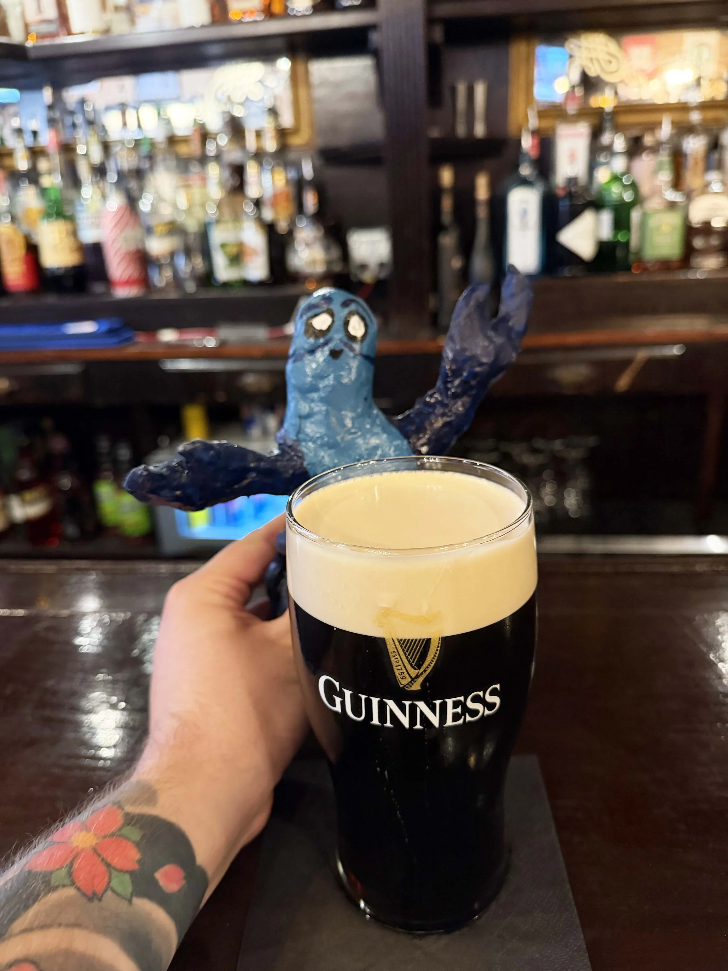 Pint of Guinness at the historic Green Dragon Tavern Boston