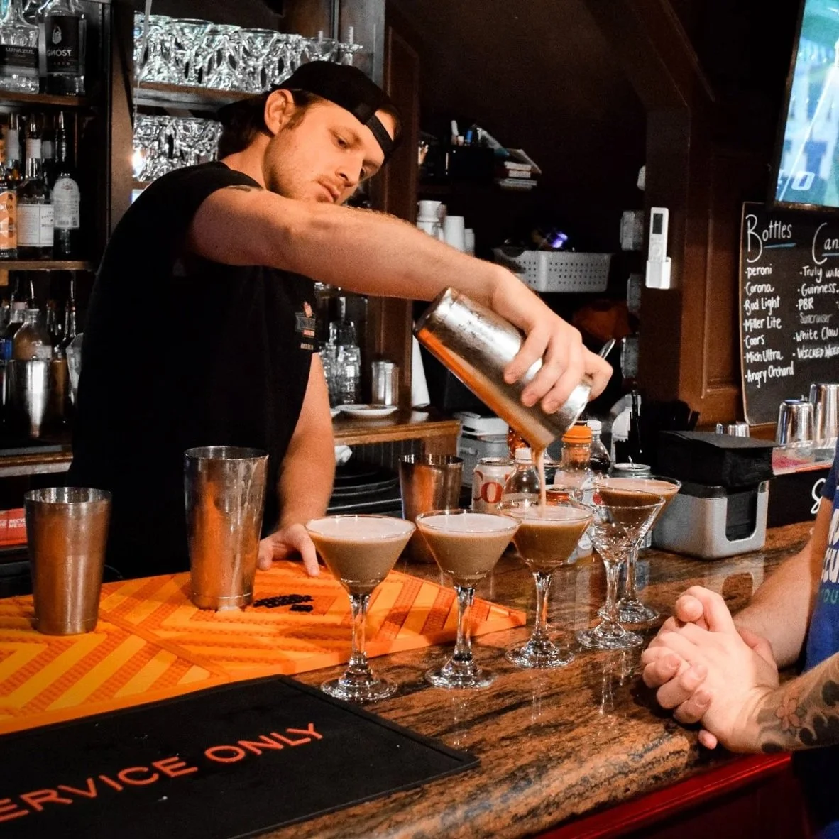 Espresso martini at Modern Underground bar in Boston's North End