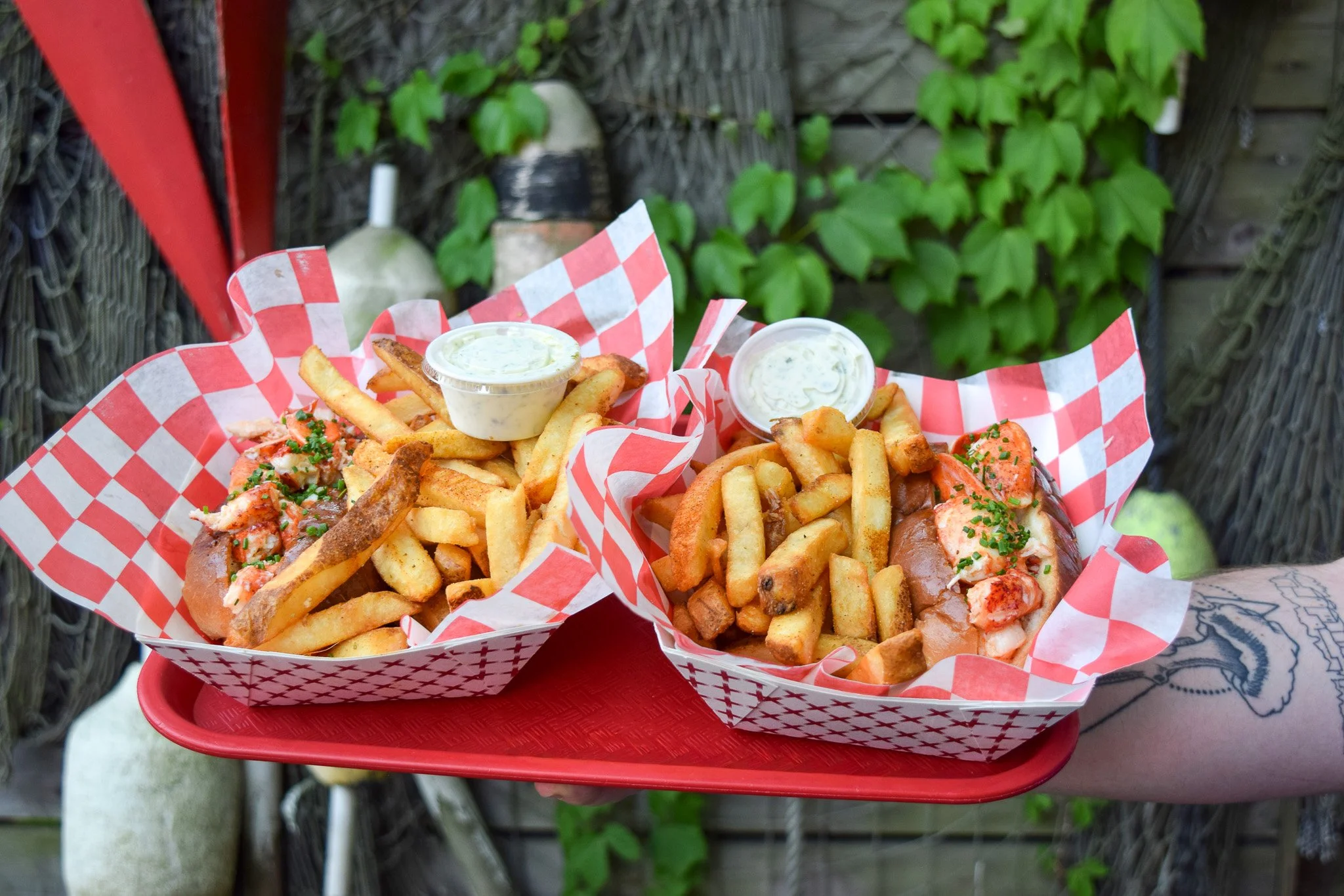 Hot buttered lobster roll from Dune Brothers seafood in Providence's Fox Point neighborhood