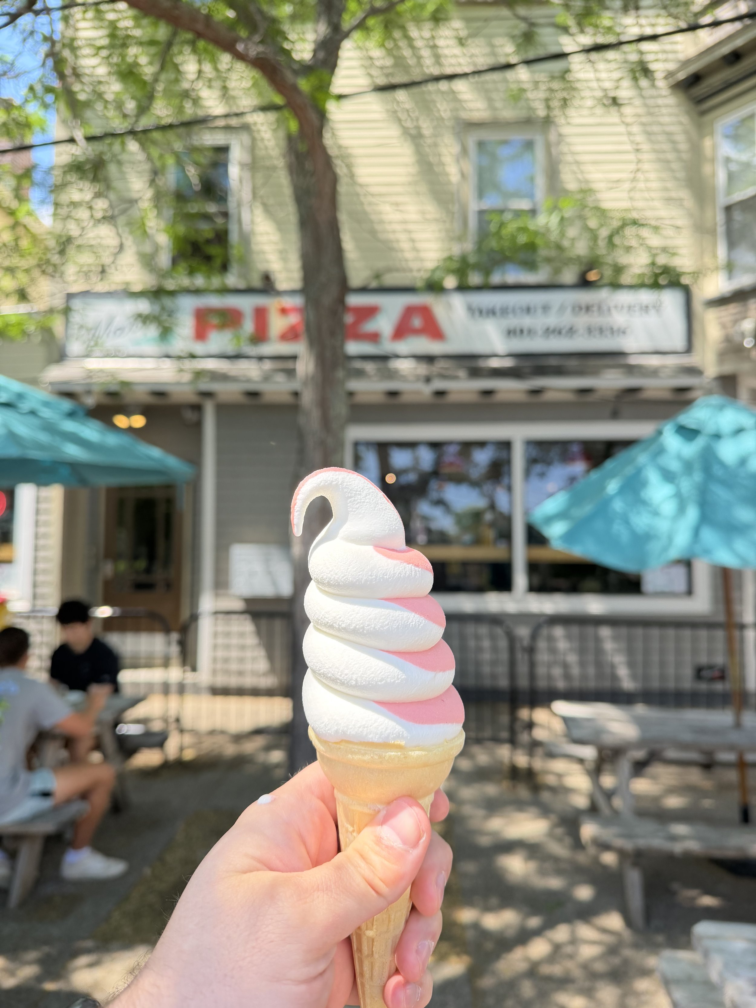 Chef-inspired rotating soft serve cone from Pizza Marvin on the Fox Point Providence food tour
