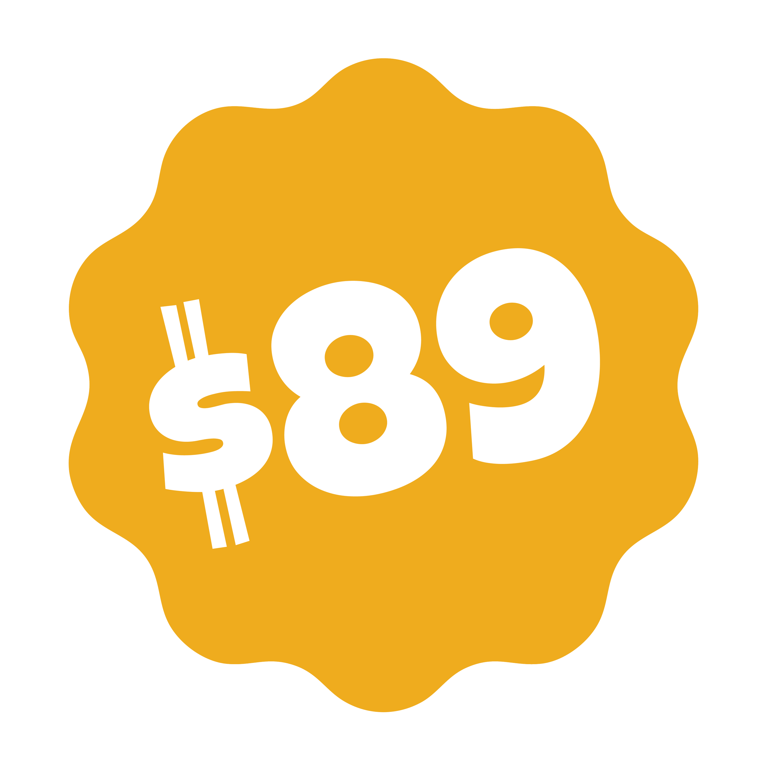 Yellow price sticker denoting a $89 price tag.