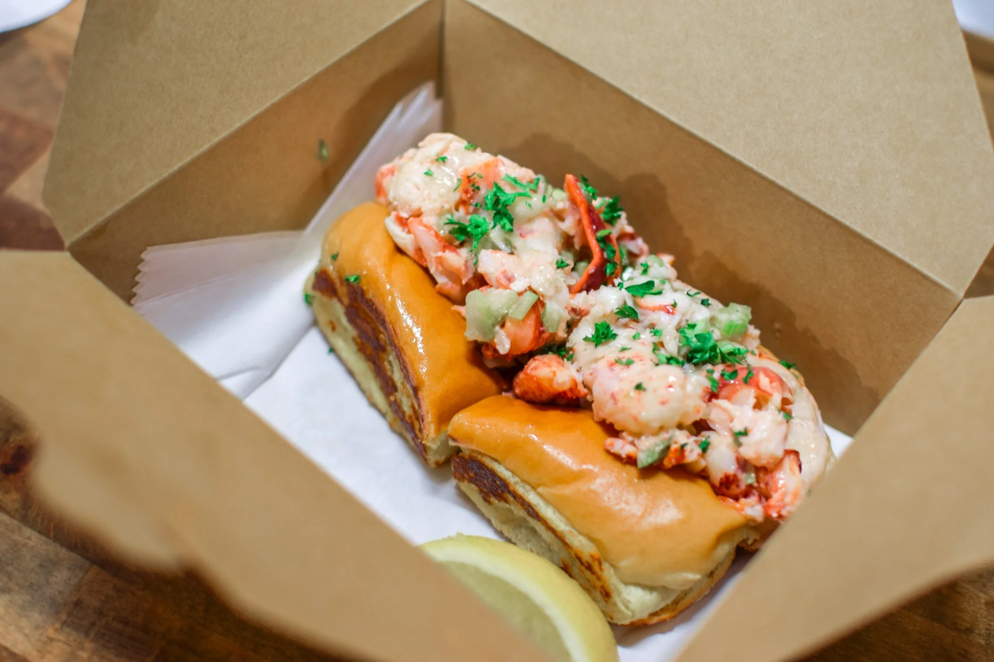 Locally caught lobster roll from Red's Best at Boston Public Market