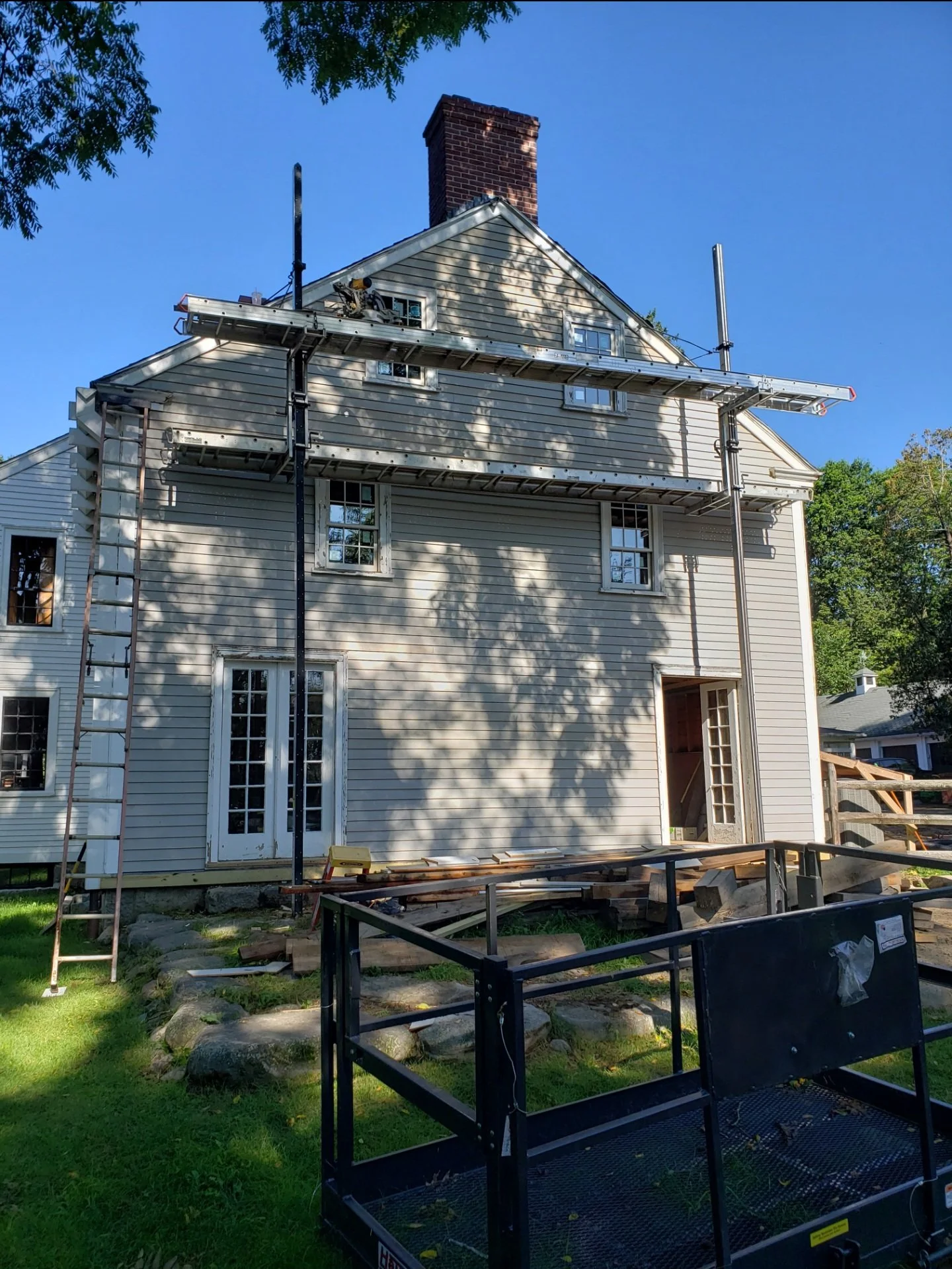 Clapboard siding and trim