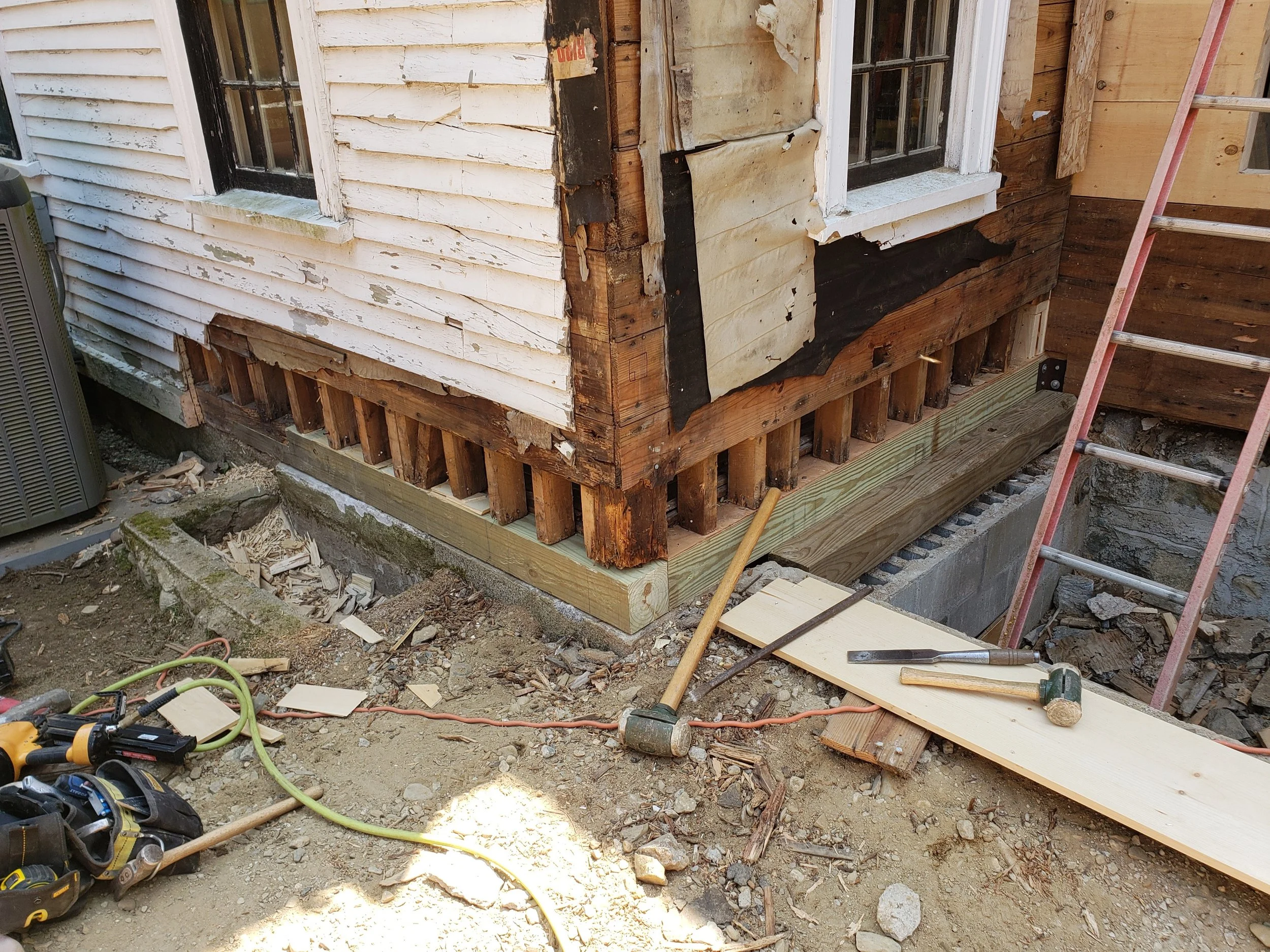 Sill replacement on outside corner