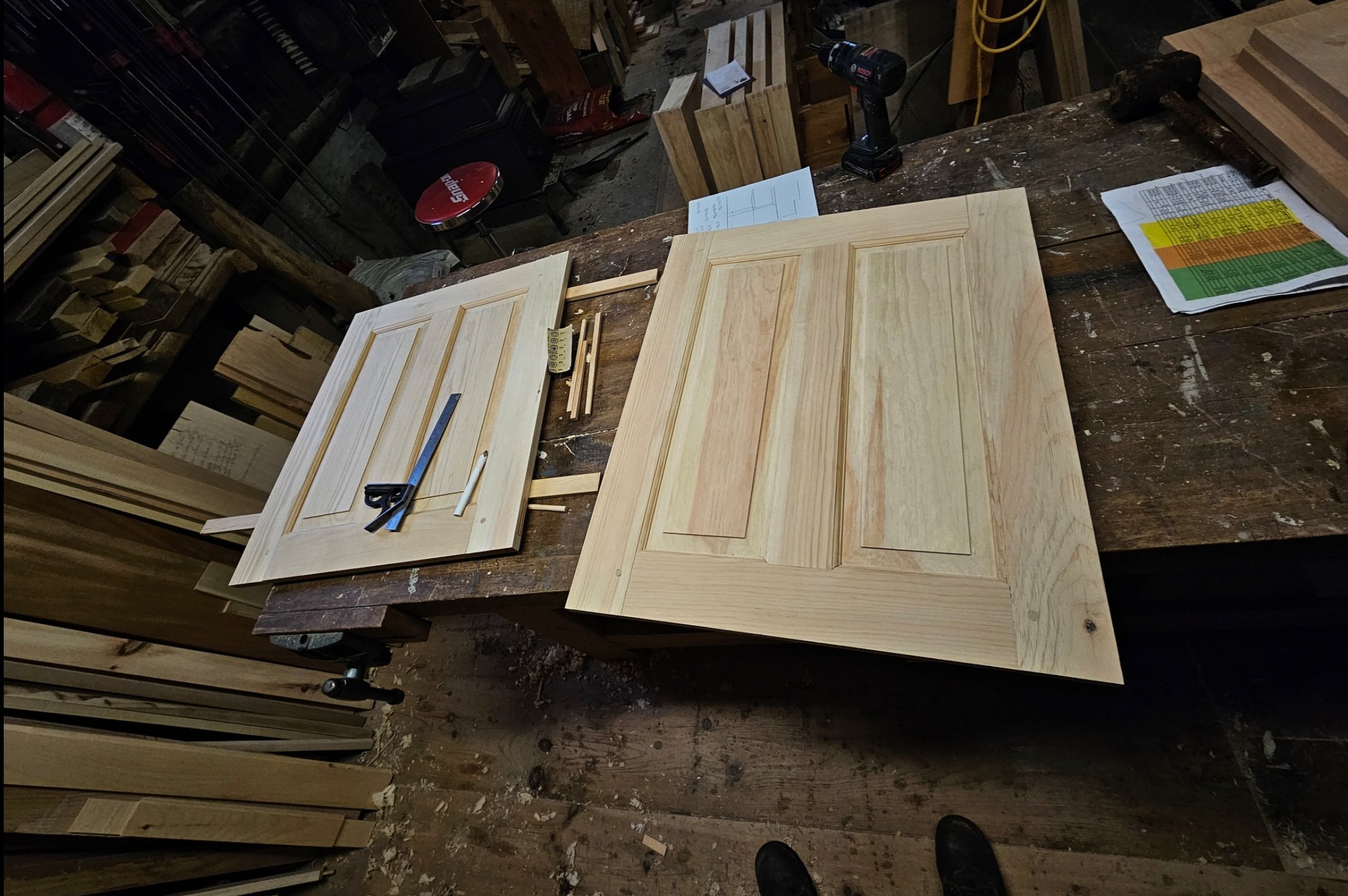 Hand made pocket shutters