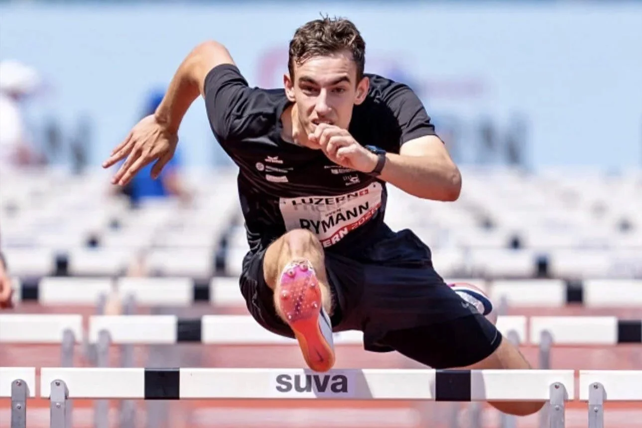 Sven Rymann schnell unterwegs über 110m Hürden!