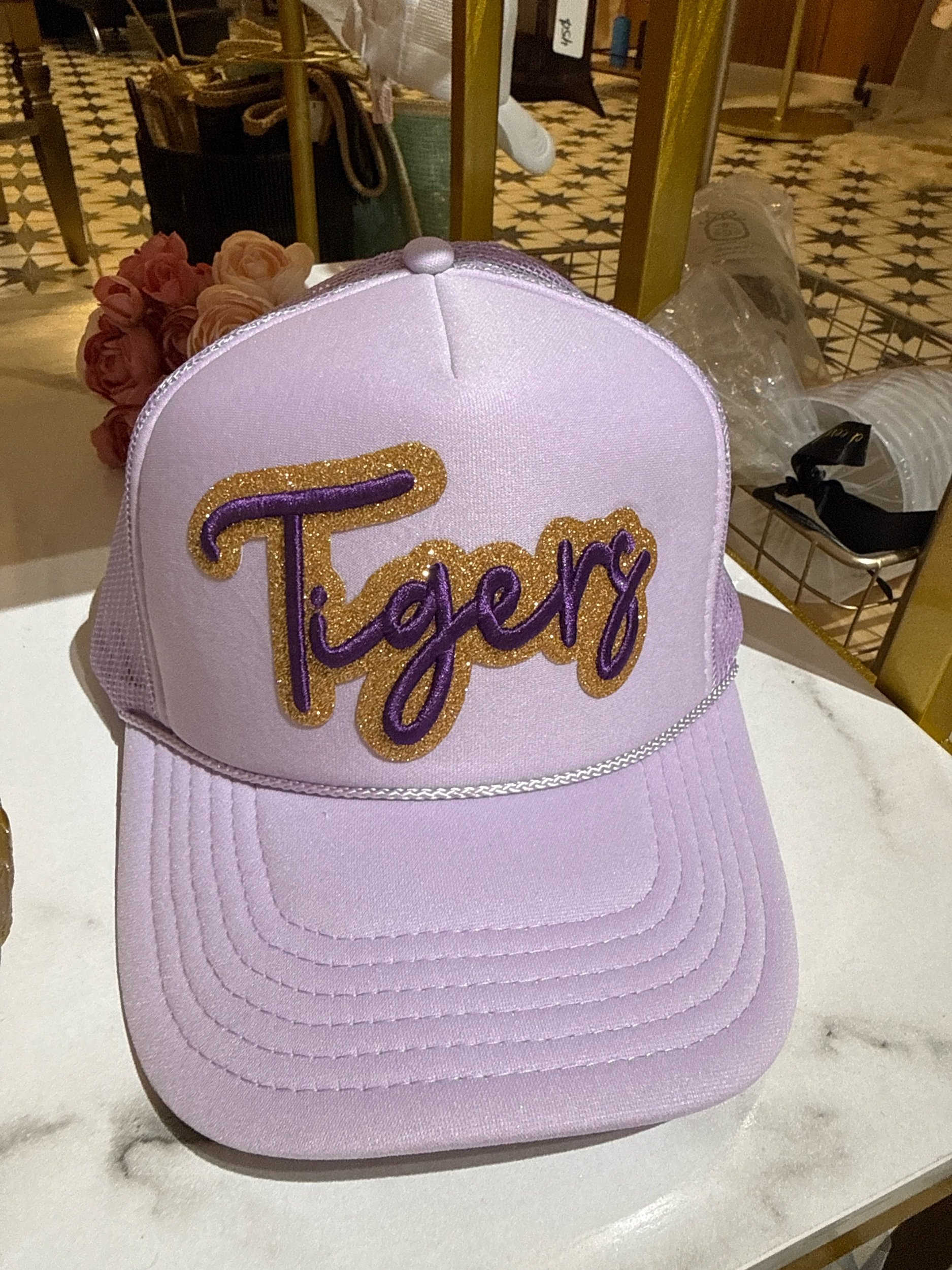 LSU TIGERS glitter trucker  *ONLY 3 available !