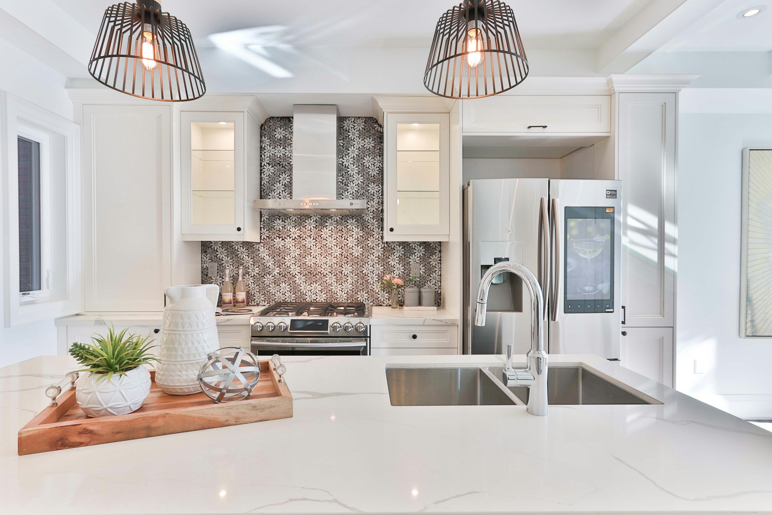 Spotless modern kitchen after professional house cleaning