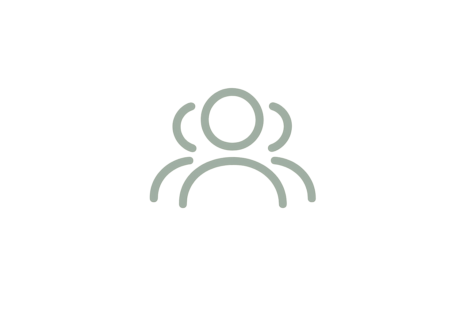 Silhouette of a person in a circle with headphones on, representing a user or listener.