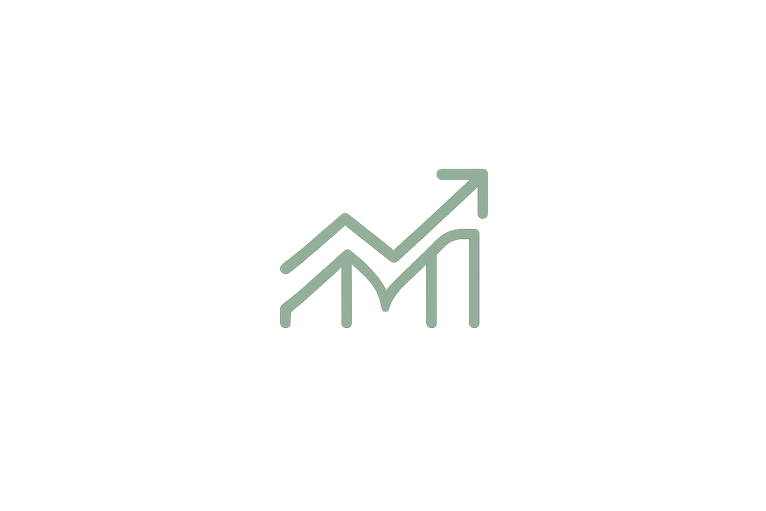 Line graph with upward trend showing increasing data points, symbolizing growth or progress.