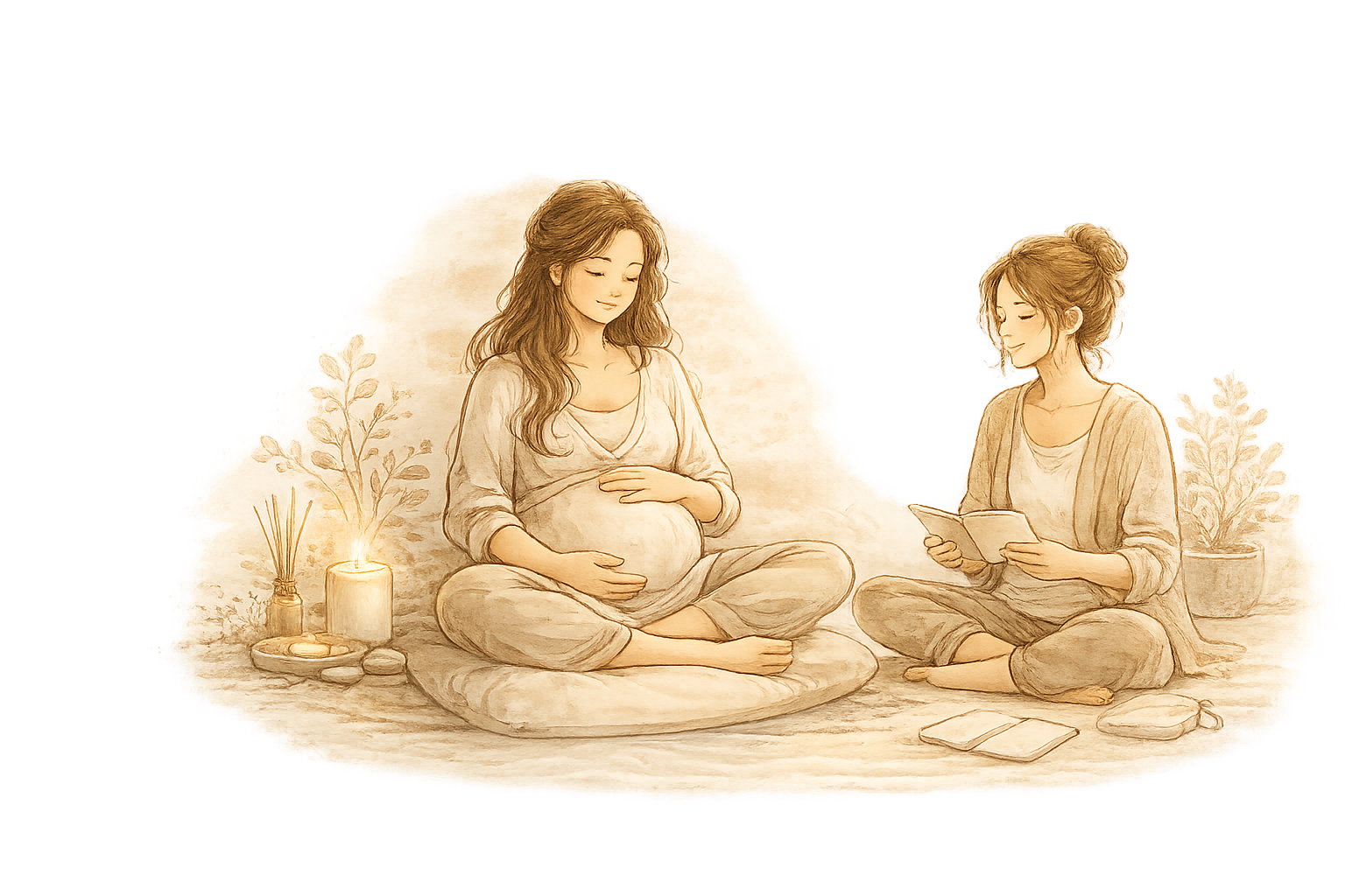 Begeleide meditatie en visualisatie tijdens een rustige Mother Blessing