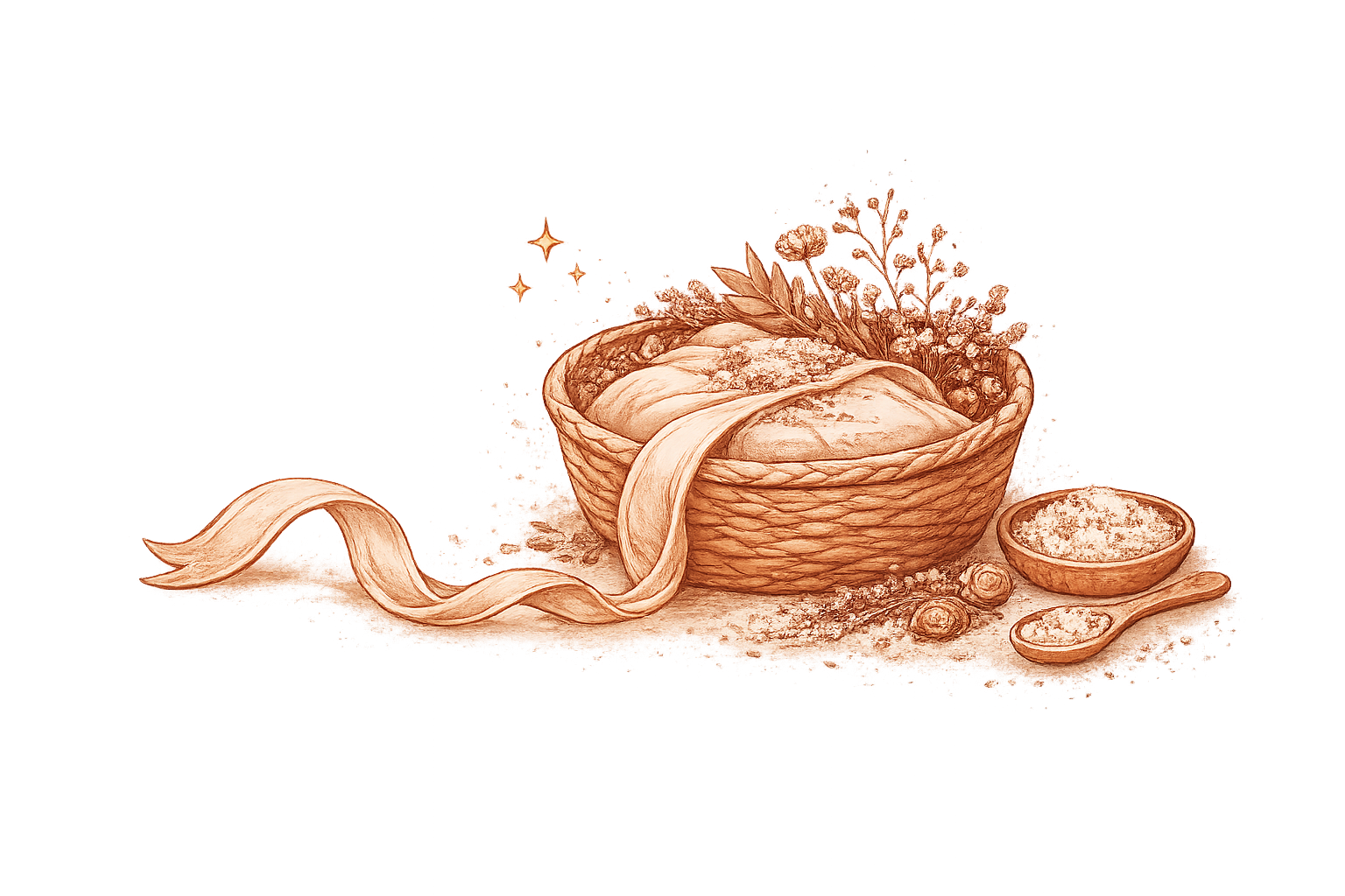Illustratie van een placenta met verbonden navelstreng bij een Lotus Birth