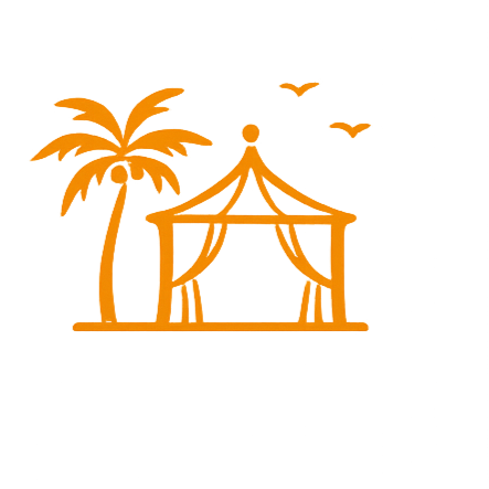 Tropical wedding venue icon representing destination wedding resort expertise and venue recommendations.