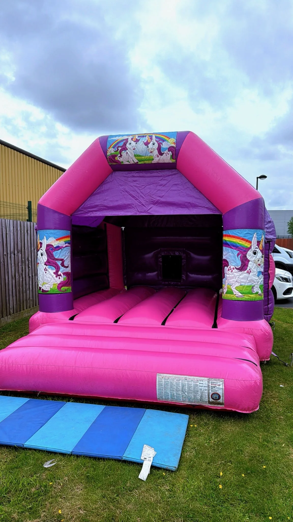 Pink bouncy castle