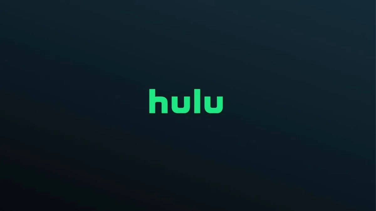 Hulu logo on a dark background.