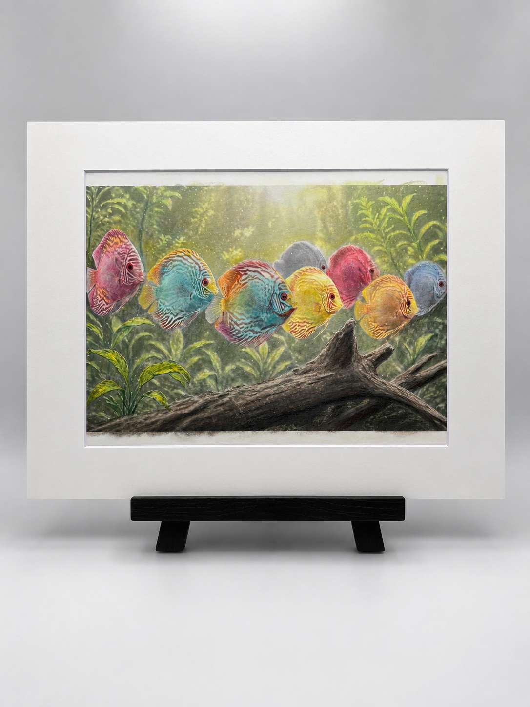 Colorful animated fish in a virtual aquarium