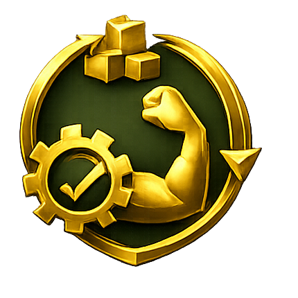 Build Strengthen Sustain icon representing workplace development, culture improvement, engagement, and long-term organizational growth.