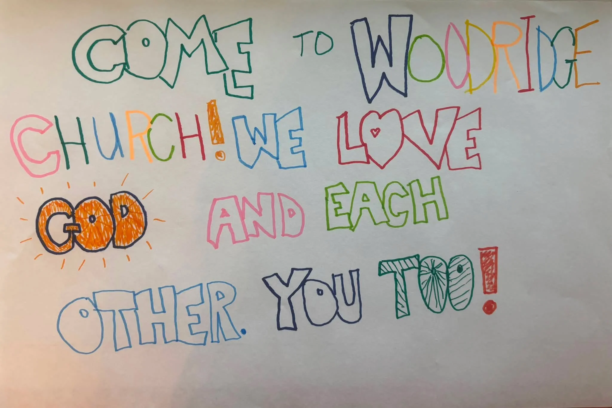 ❤️ There's always room for one more at Woodridge! Our Sunday School friends want you to know that we love God, we love each other, and we love YOU, too. No exceptions, no caveats&mdash;just love. 💚

Come join us Sundays at 10 AM in Cranston! Everyon