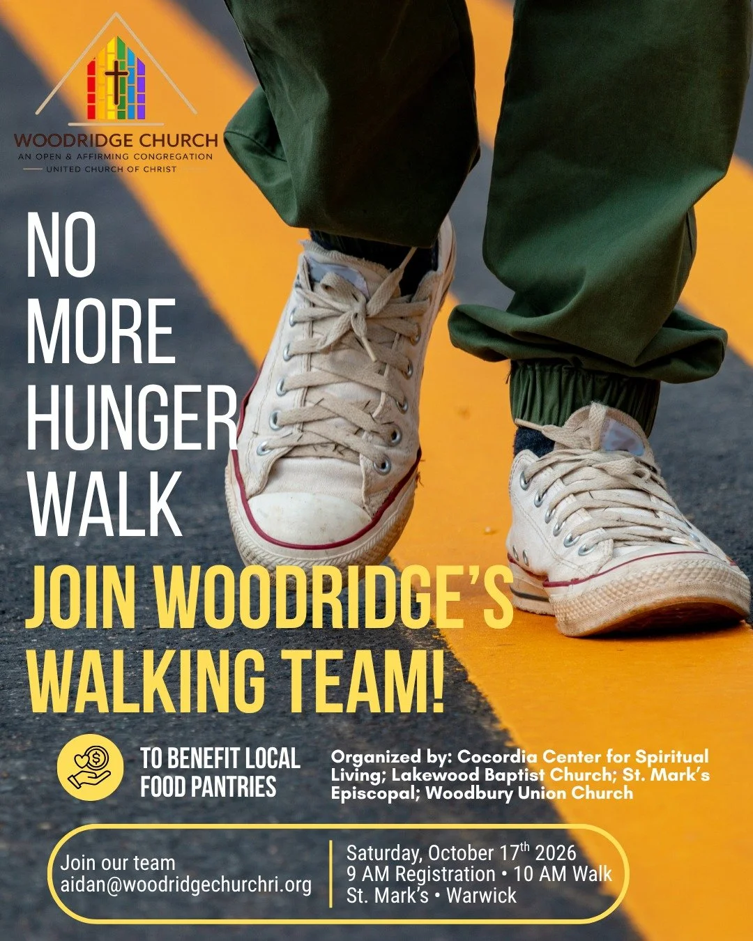 Tomorrow we&rsquo;re walking for our neighbors! 👟❤️

Join Woodridge at the No More Hunger Walk on Saturday, October 17, supporting the Cranston Interfaith Food Pantry and West Bay Marketplace.

📍 St. Mark&rsquo;s Episcopal Church, Warwick
🕘 Regist