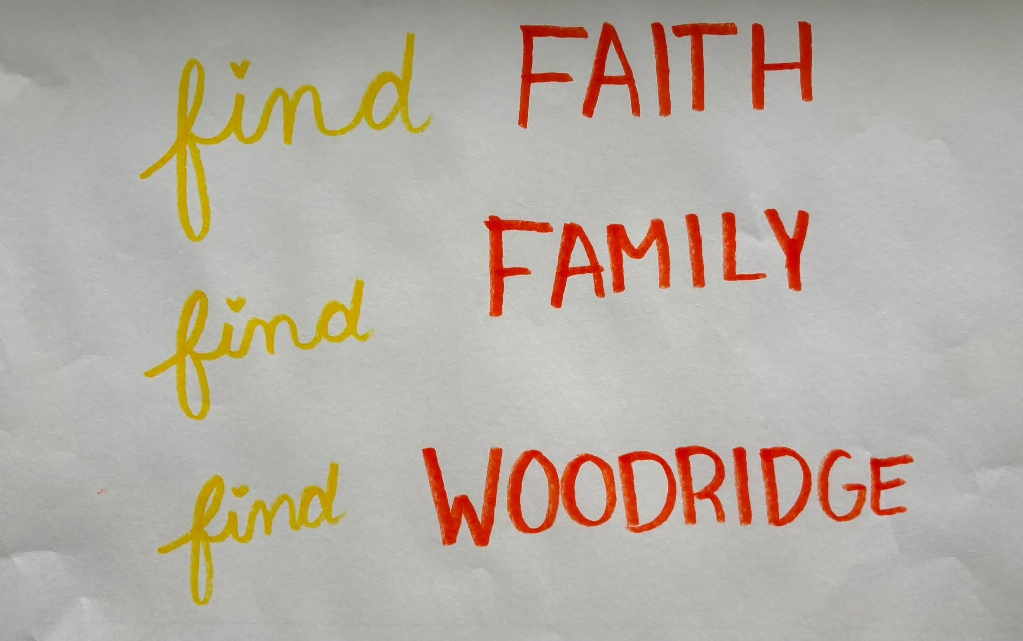 As we start to wind down our Sunday School Takeover, we&rsquo;re sharing a reminder of what makes Woodridge special. ❤️

✨ Find faith. Find family. Find Woodridge. ✨

Come as you are, find your people, and be part of a community that grows together i