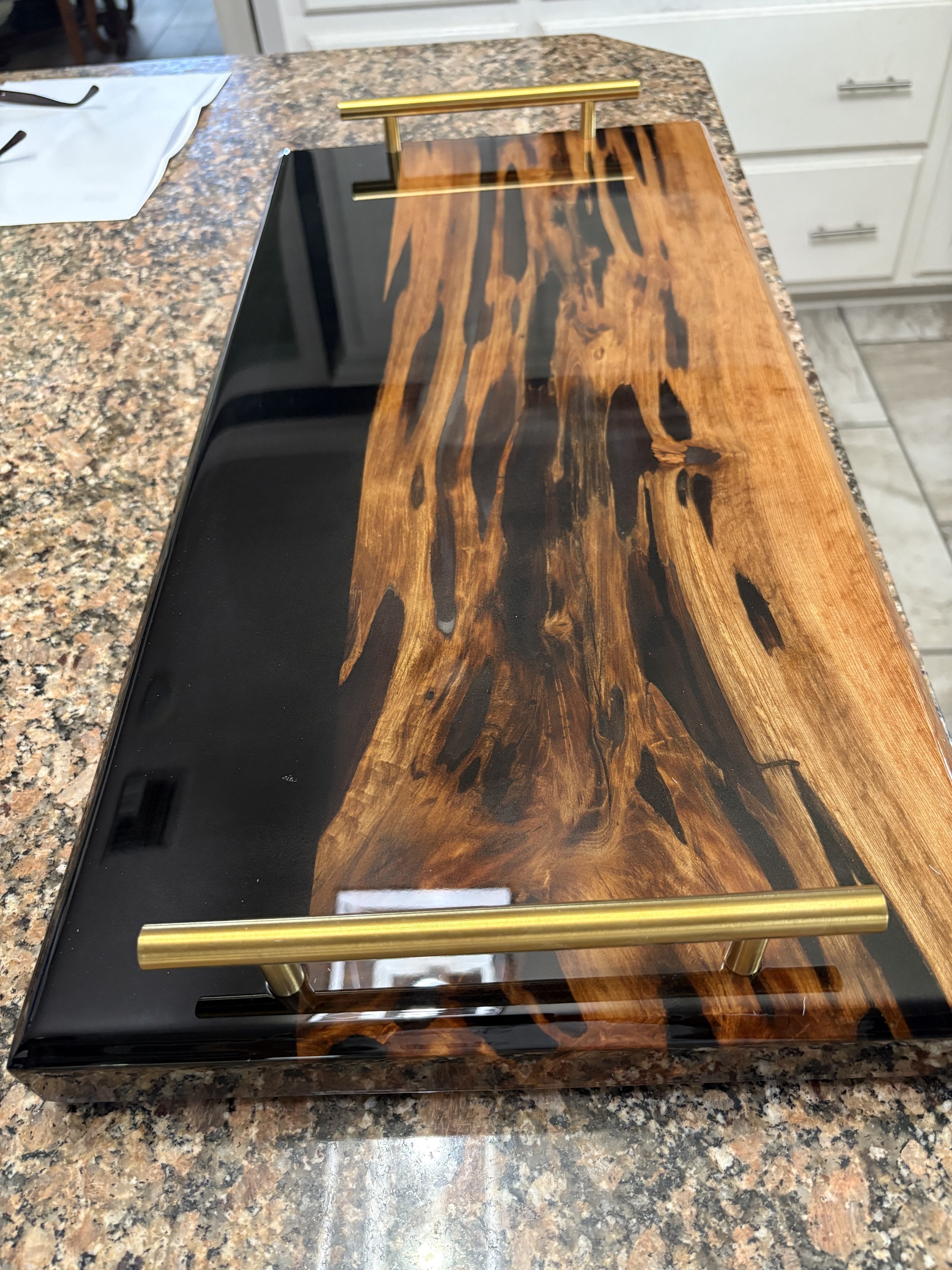 SPecky Cypress with black epoxy