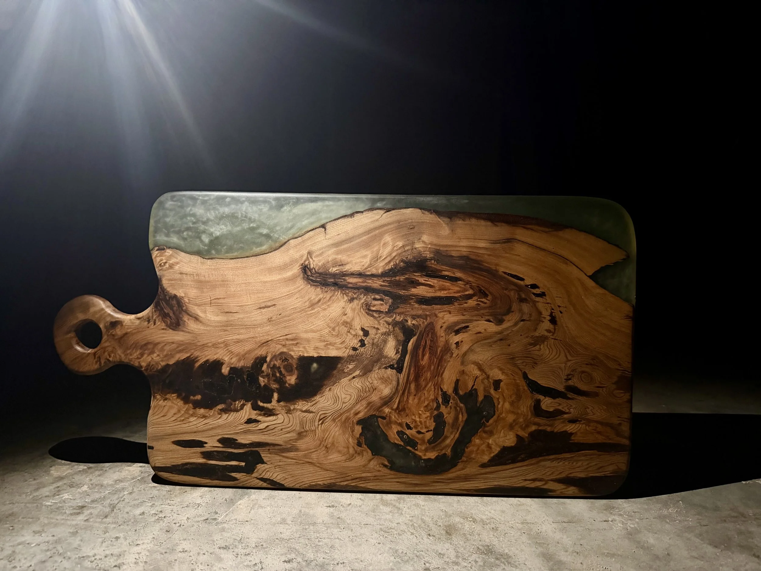 Sinker cypress with green epoxy charcuterie board.jpeg