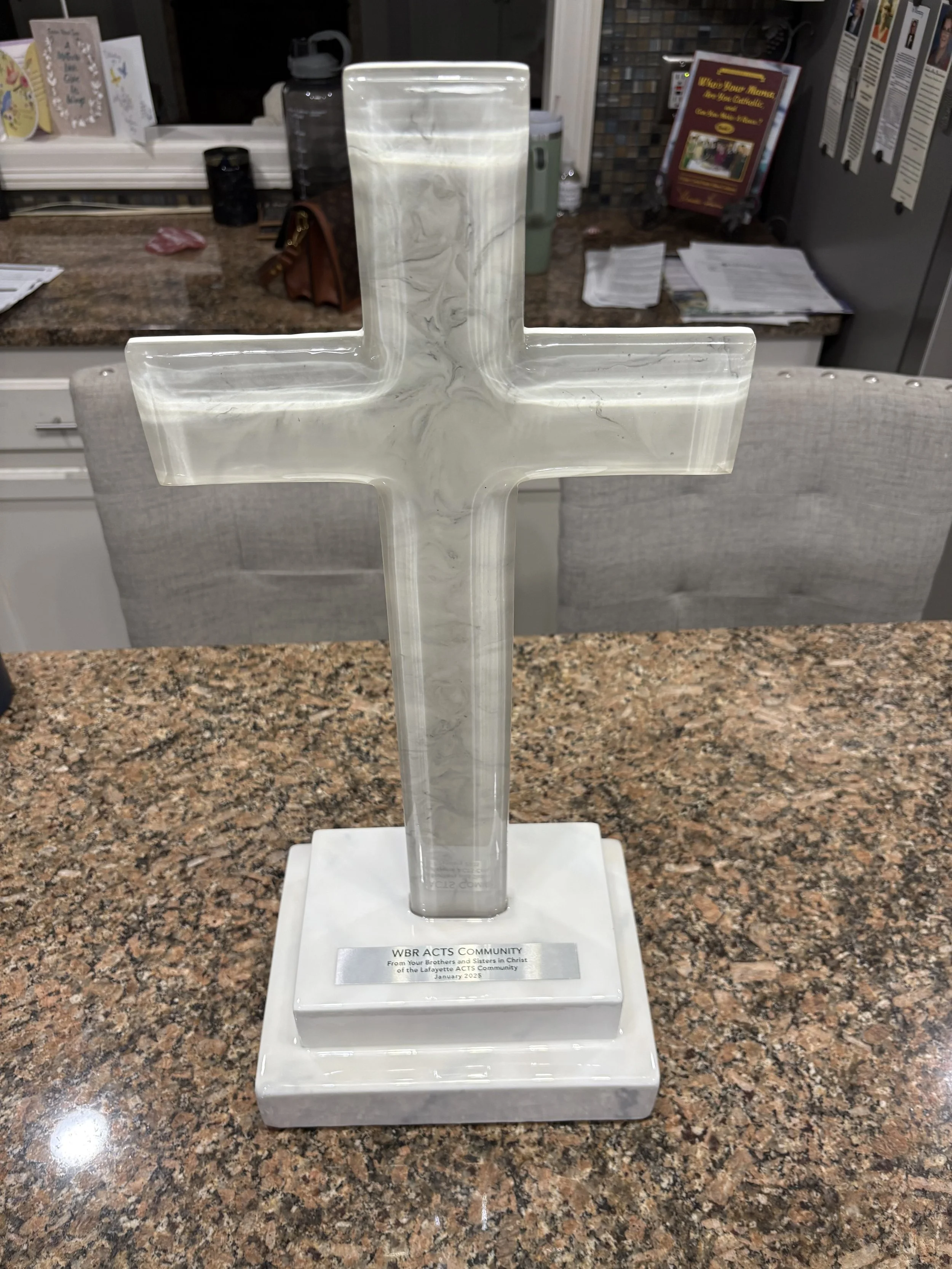 Large epoxy cross with base
