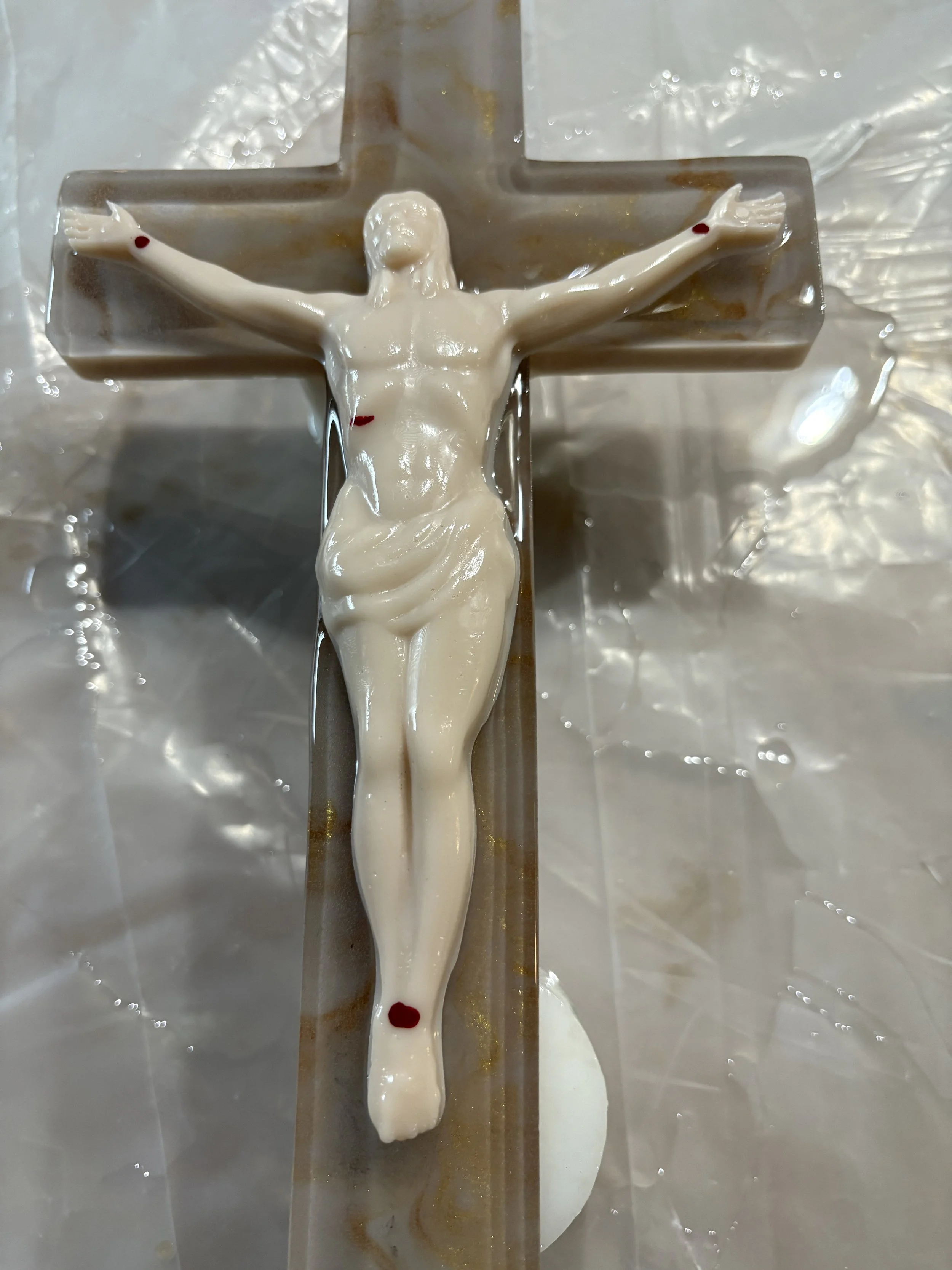 small epoxy cross with corpus