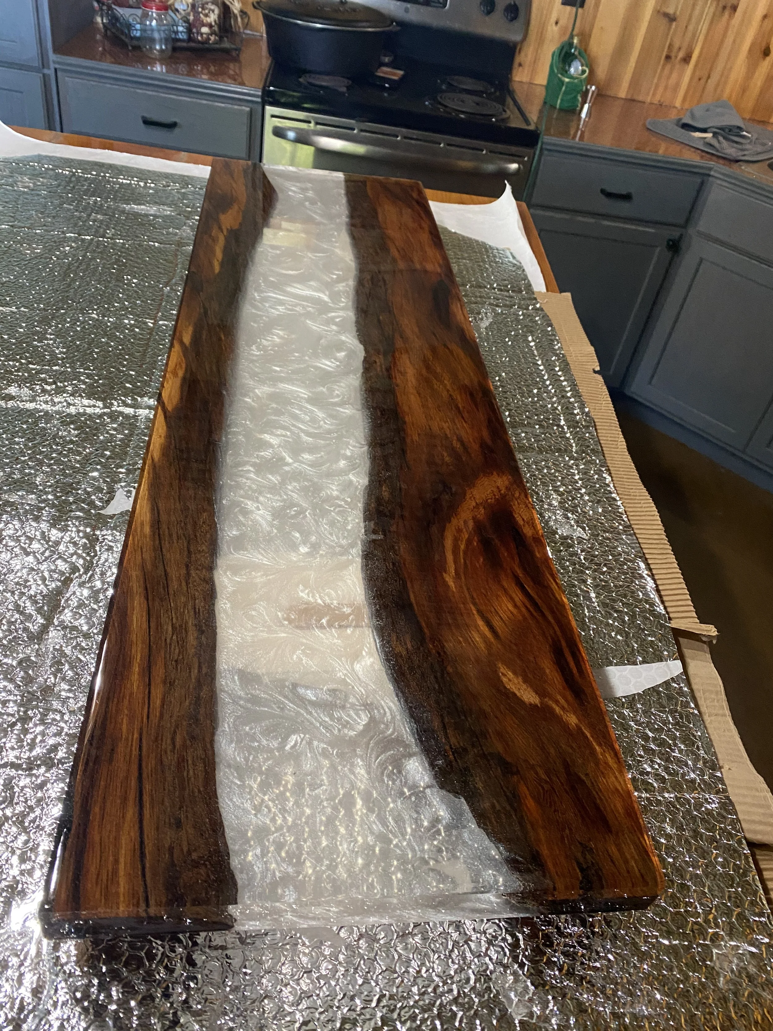 Sinker cypress with pearl epoxy