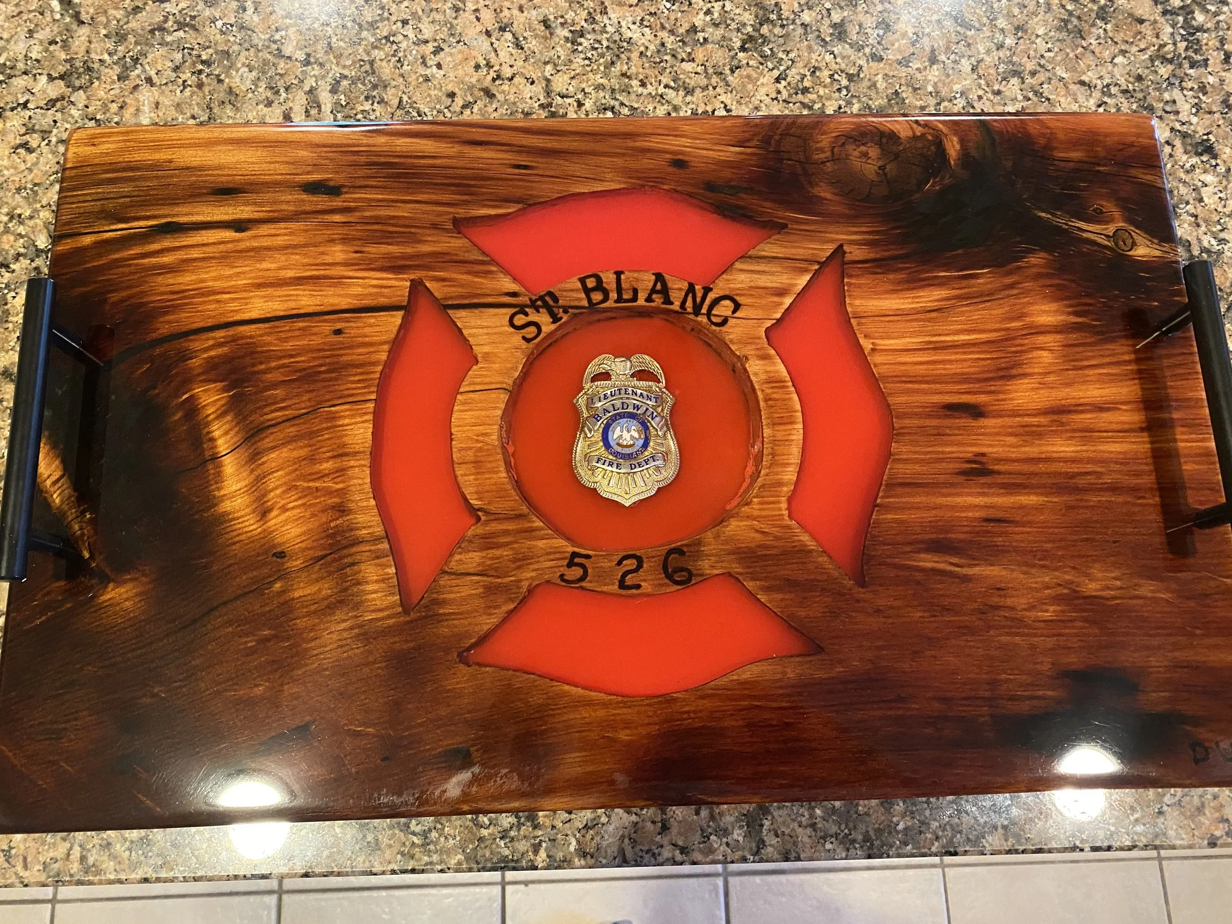 Custom Sinker charcuterie board